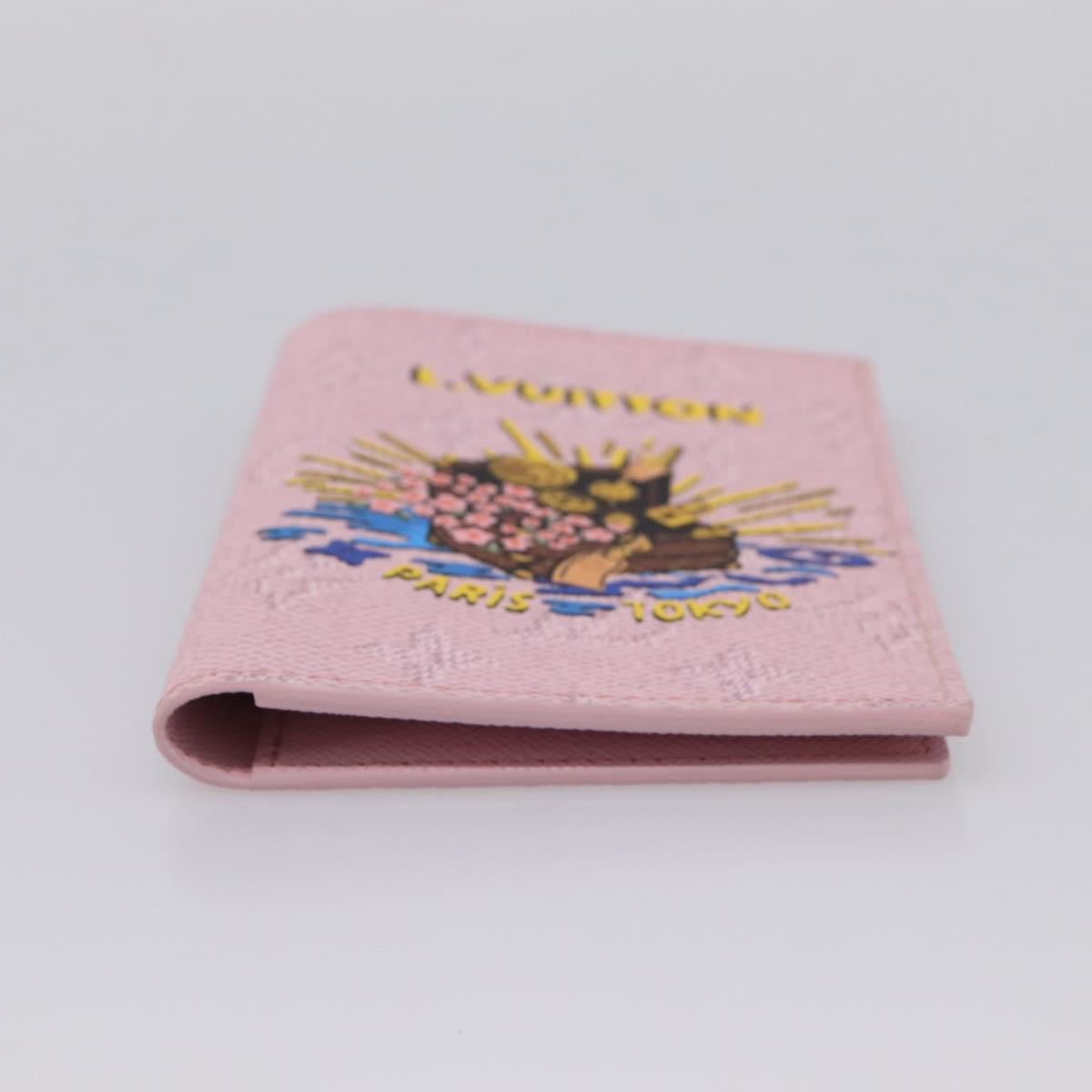 LOUIS VUITTON Monogram Organizer De Poch Card Case Pink M25968 LV Auth 206651SAM