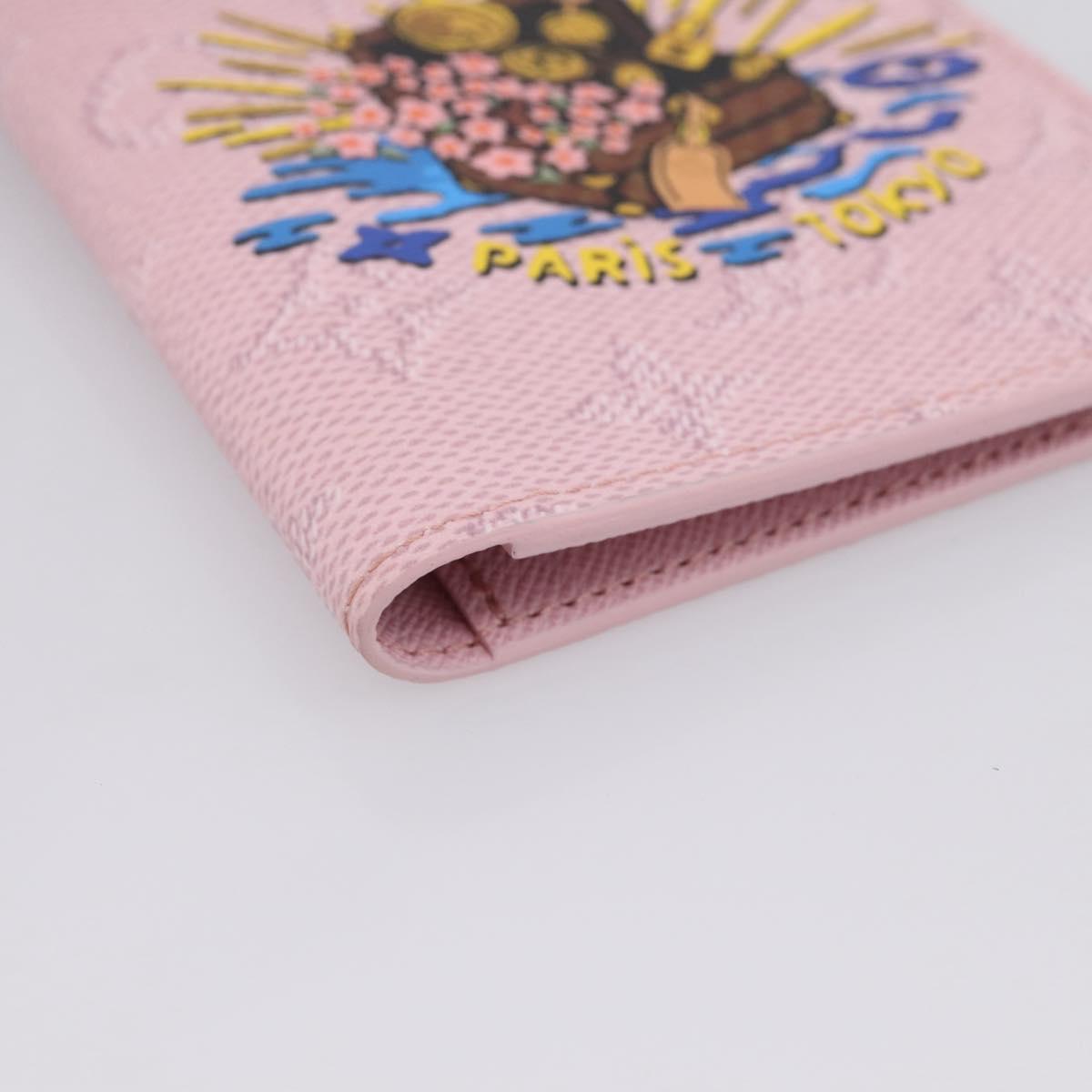 LOUIS VUITTON Monogram Organizer De Poch Card Case Pink M25968 LV Auth 206651SAM