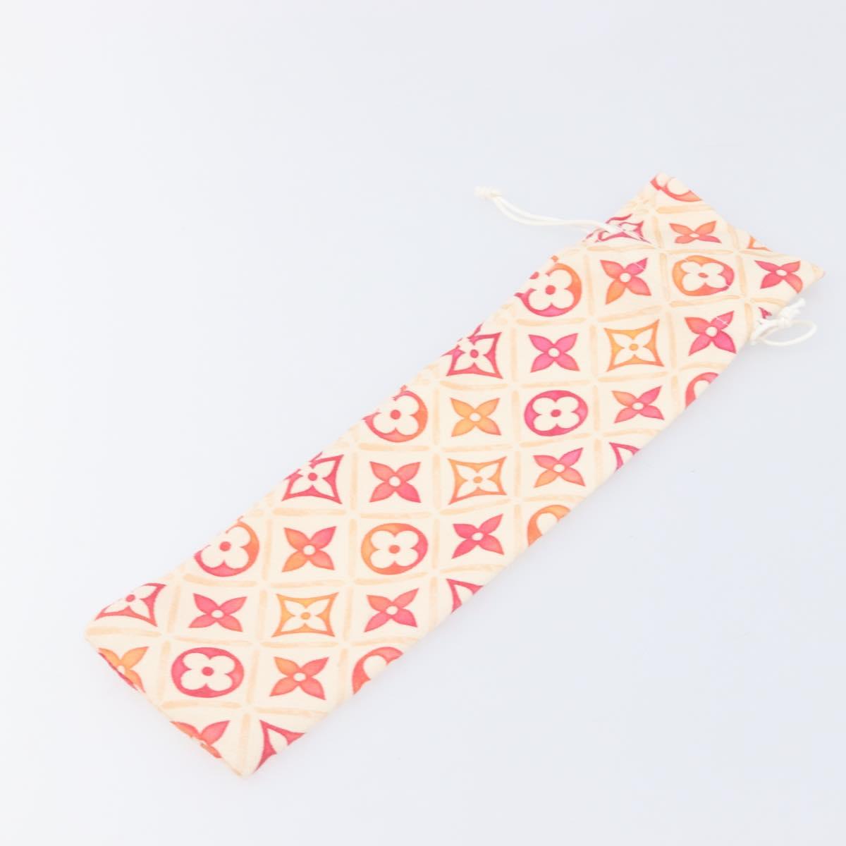 LOUIS VUITTON Monogram Tiles Japanese Fan Red UD1294 LV Auth 206652M