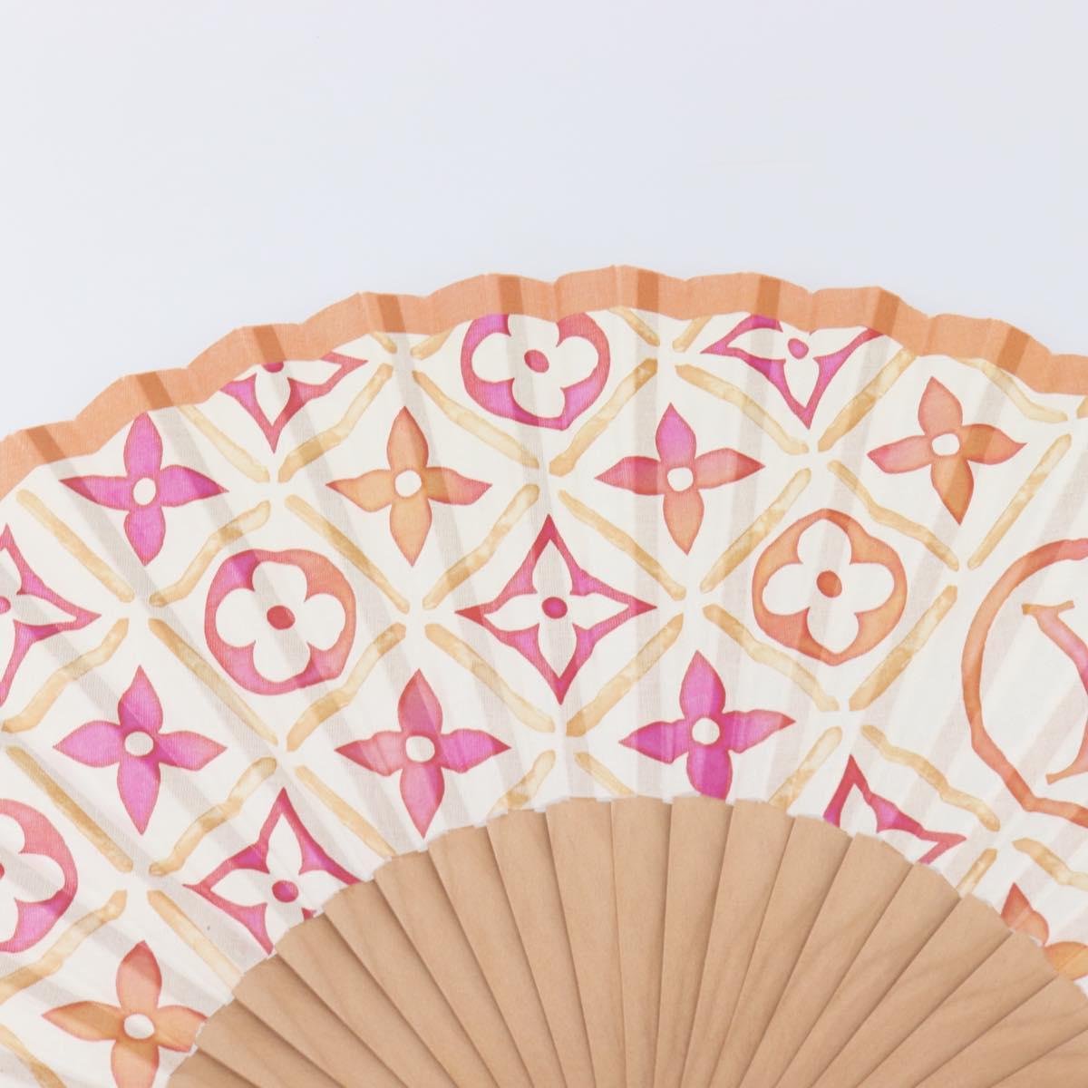LOUIS VUITTON Monogram Tiles Japanese Fan Red UD1294 LV Auth 206652M