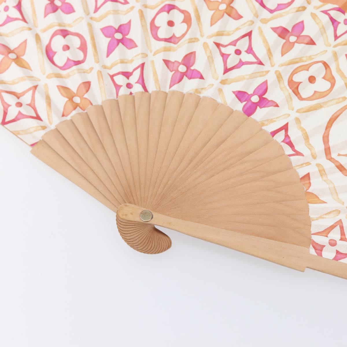 LOUIS VUITTON Monogram Tiles Japanese Fan Red UD1294 LV Auth 206652M