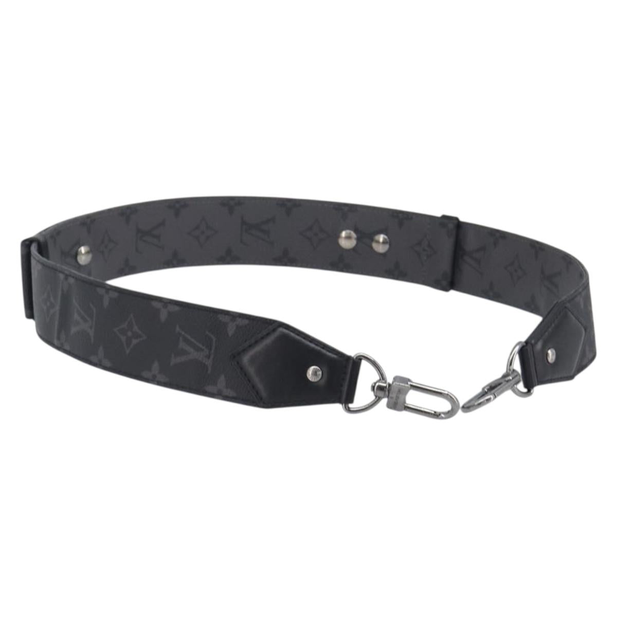LOUIS VUITTON Monogram Eclipse Shoulder Strap J02498 LV Auth 206653V