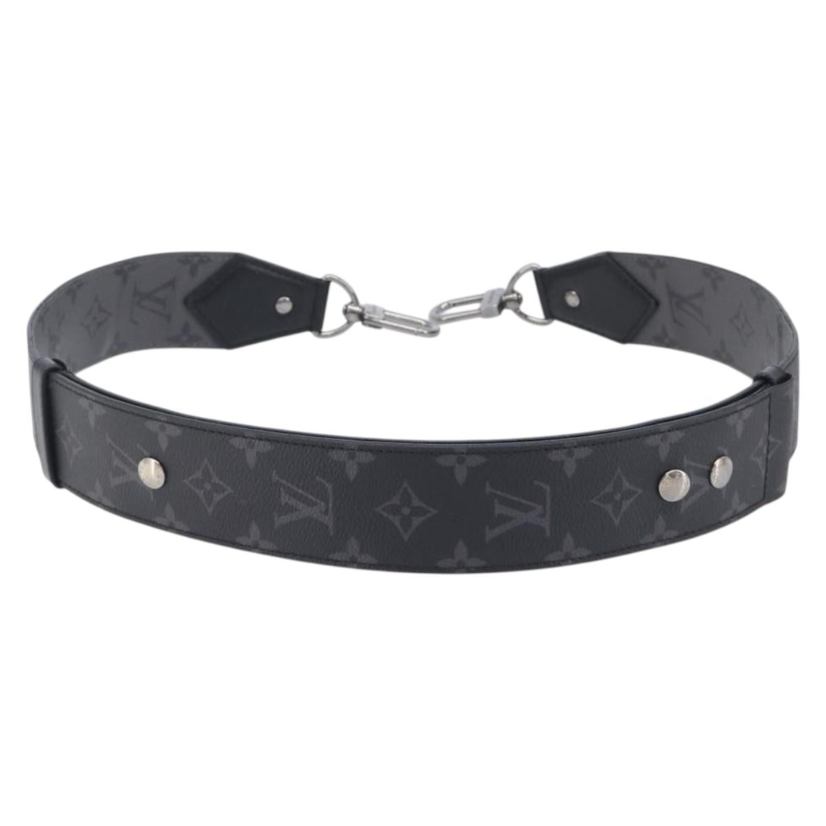LOUIS VUITTON Monogram Eclipse Shoulder Strap J02498 LV Auth 206653V