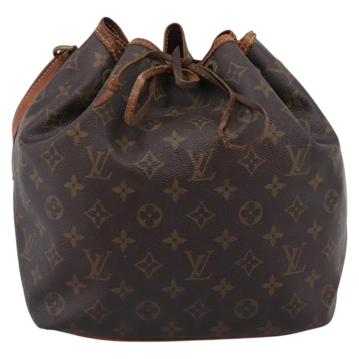 LOUIS VUITTON Monogram Petit Noe Shoulder Bag M42226 LV Auth 206659
