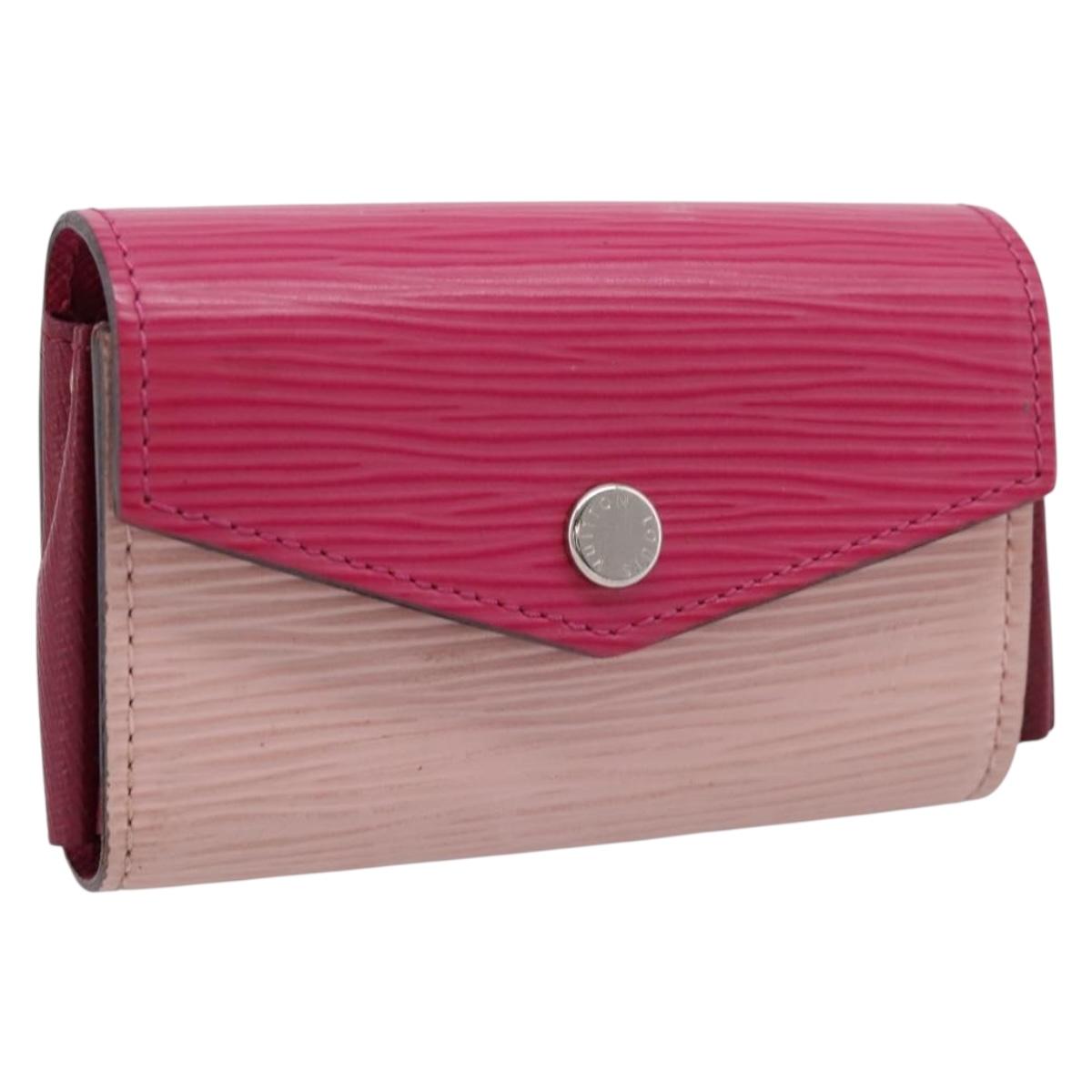LOUIS VUITTON Epi Multi Cartes Sara Card Case Rose Valerine M62255 Auth 206660