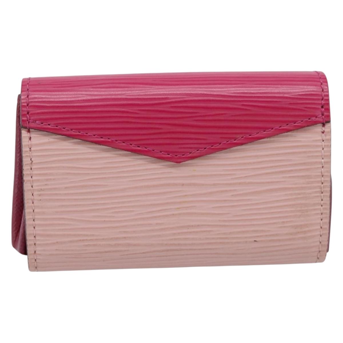 LOUIS VUITTON Epi Multi Cartes Sara Card Case Rose Valerine M62255 Auth 206660