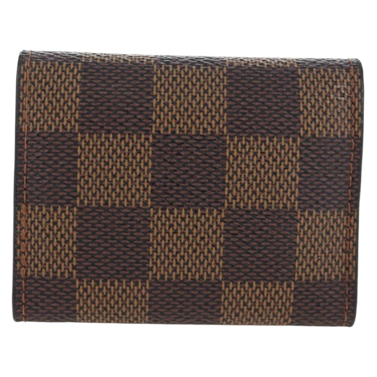 LOUIS VUITTON Damier Ebene Buton de Manchette Cuffs Silver Auth 206661V
