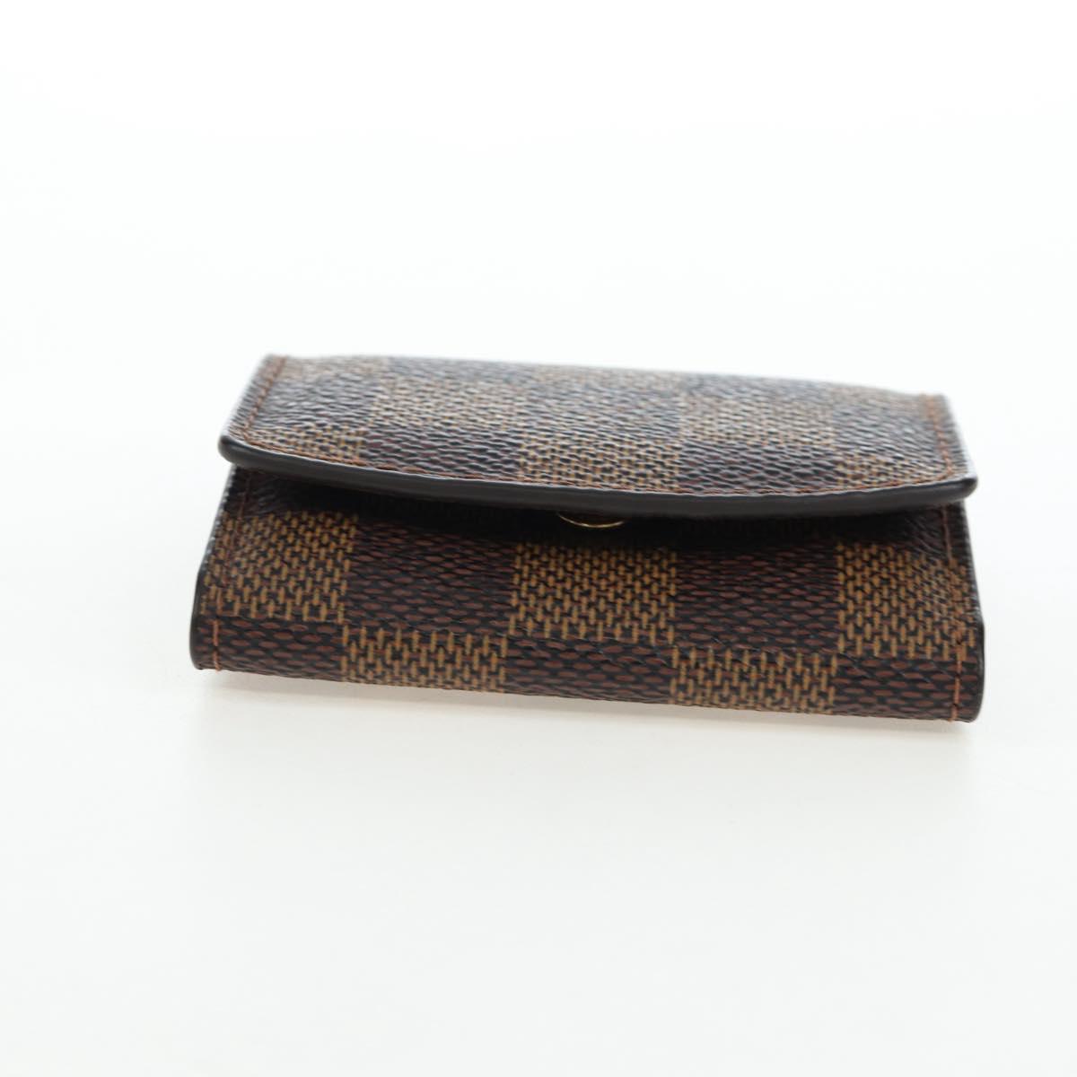LOUIS VUITTON Damier Ebene Buton de Manchette Cuffs Silver Auth 206661V