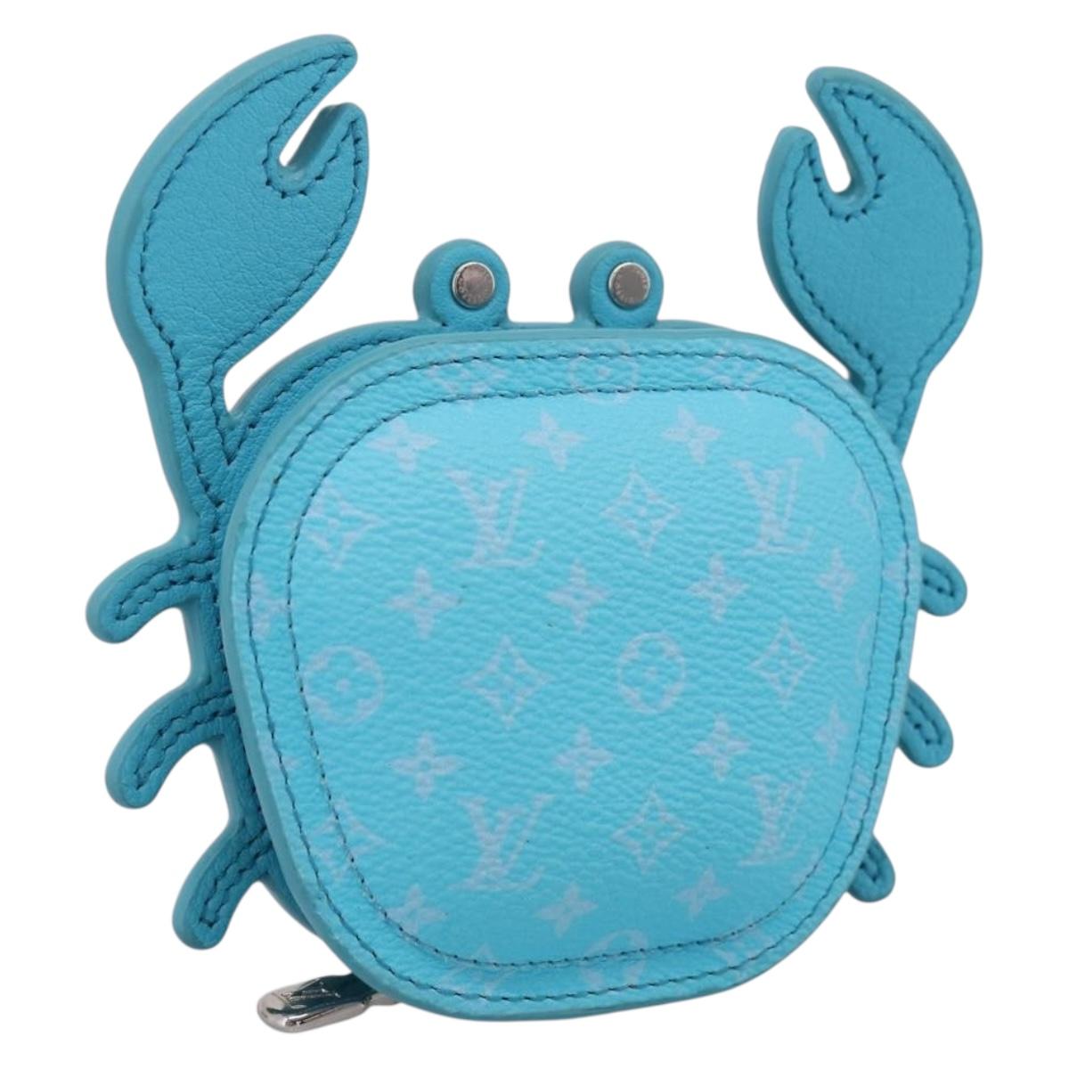 LOUIS VUITTON Monogram LV Crab Bag Charm Light Blue M01930 LV Auth 206668SM