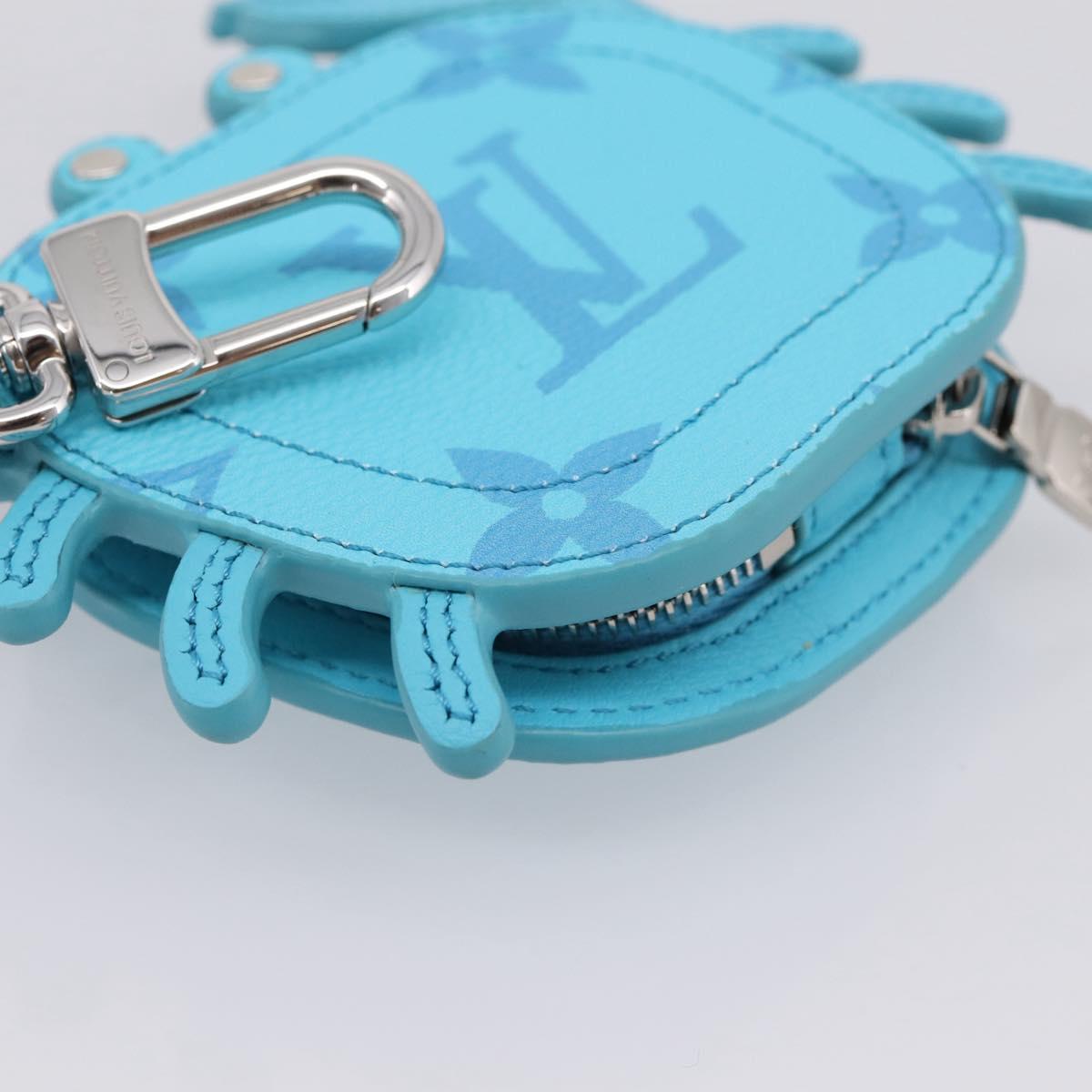 LOUIS VUITTON Monogram LV Crab Bag Charm Light Blue M01930 LV Auth 206668SM
