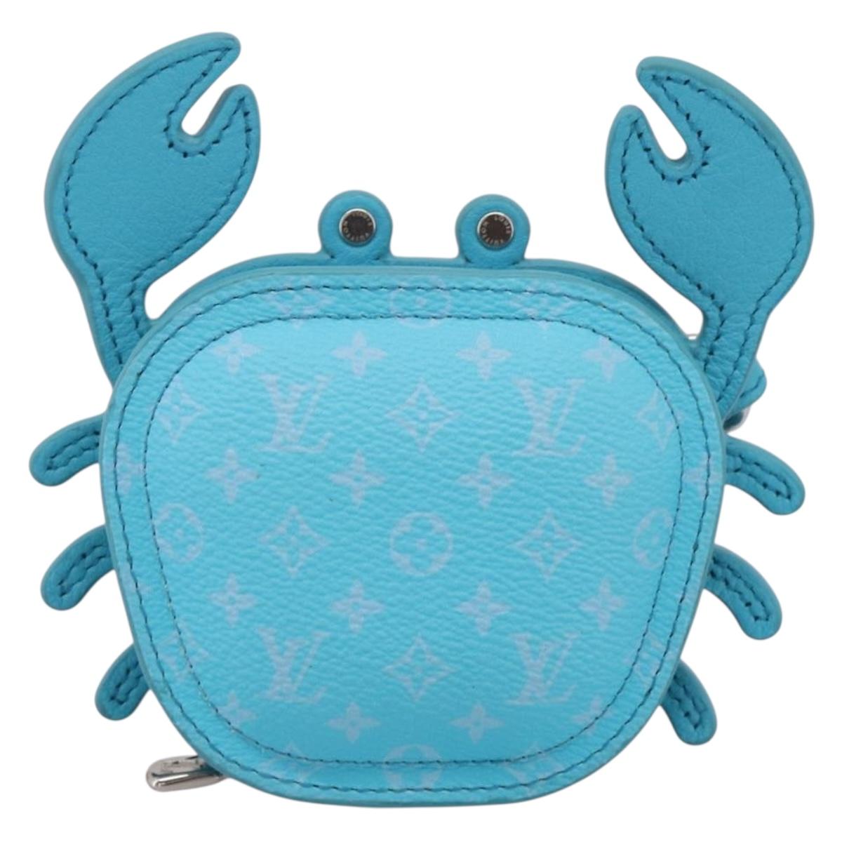LOUIS VUITTON Monogram LV Crab Bag Charm Light Blue M01930 LV Auth 206668SM