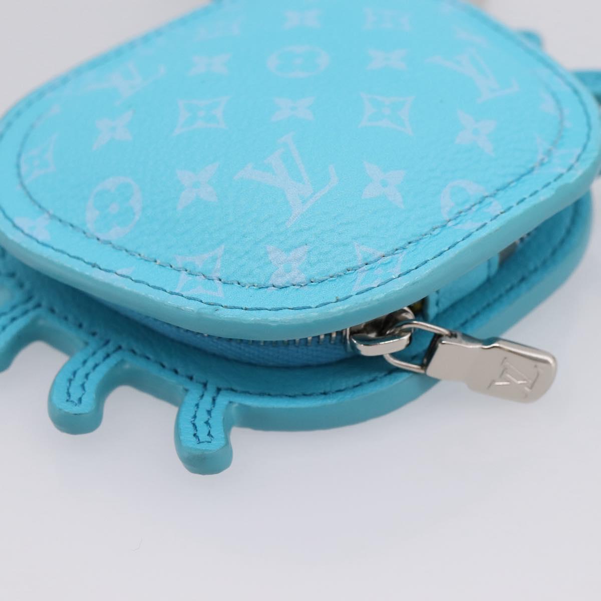 LOUIS VUITTON Monogram LV Crab Bag Charm Light Blue M01930 LV Auth 206668SM