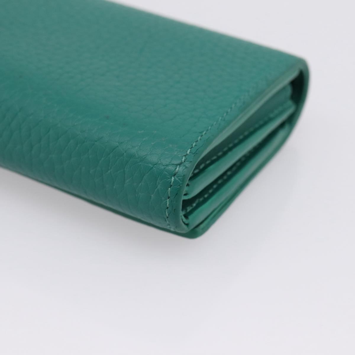 LOUIS VUITTON Portefeuille Capsine Wallet Leather Green M12407 LV Auth 206669V