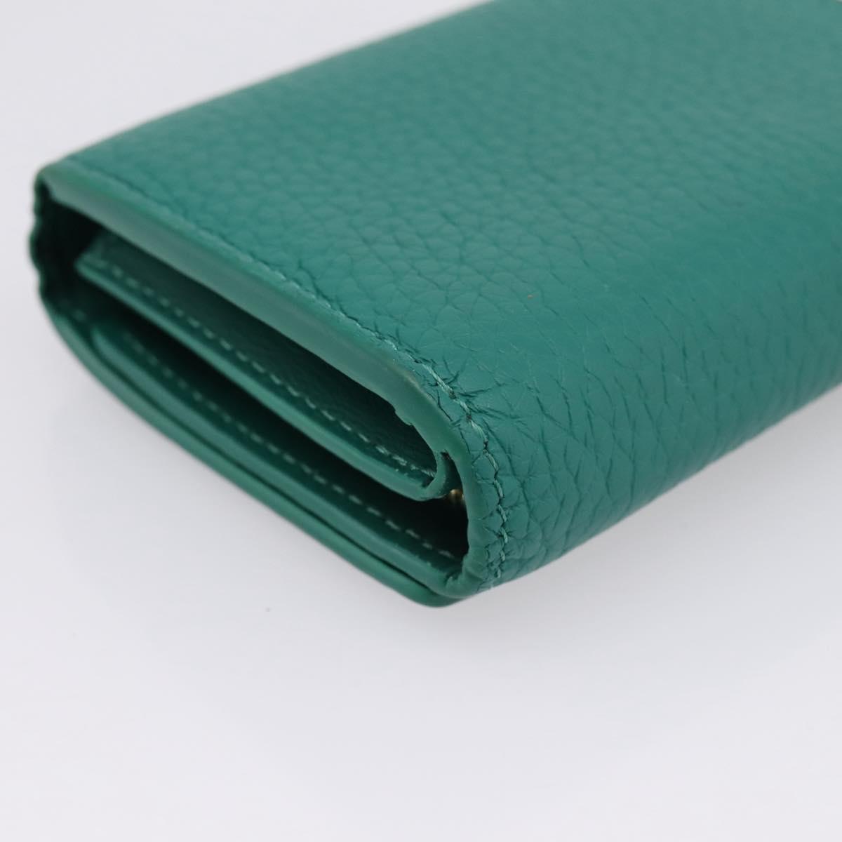 LOUIS VUITTON Portefeuille Capsine Wallet Leather Green M12407 LV Auth 206669V