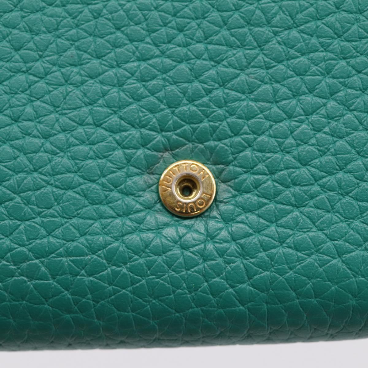 LOUIS VUITTON Portefeuille Capsine Wallet Leather Green M12407 LV Auth 206669V