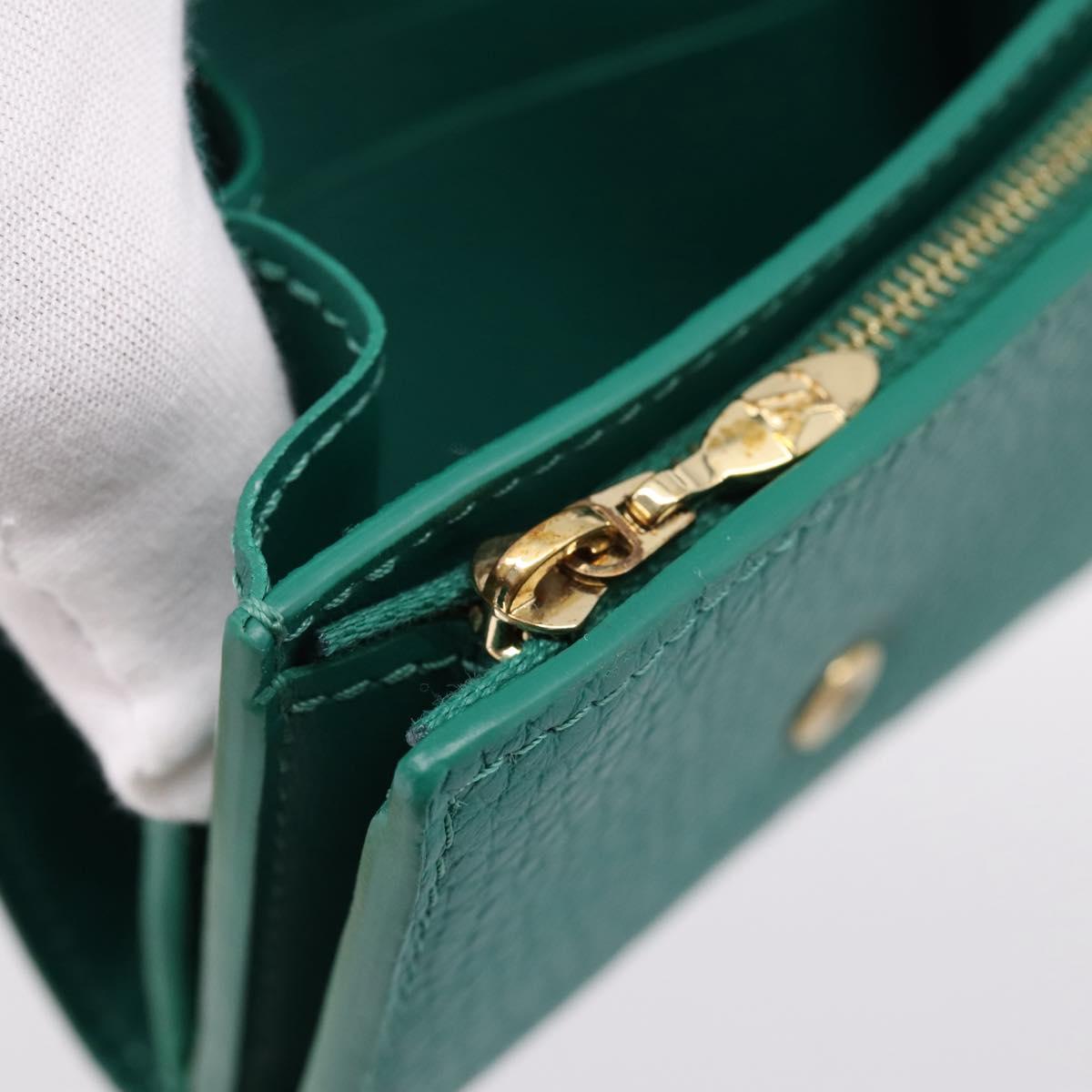 LOUIS VUITTON Portefeuille Capsine Wallet Leather Green M12407 LV Auth 206669V