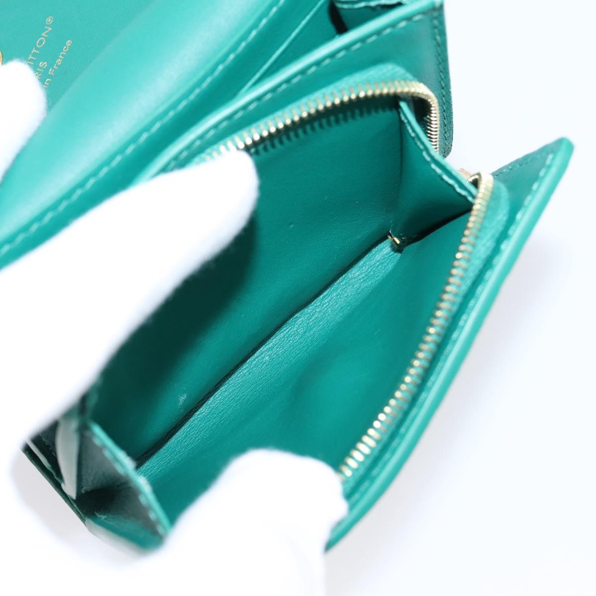 LOUIS VUITTON Portefeuille Capsine Wallet Leather Green M12407 LV Auth 206669V