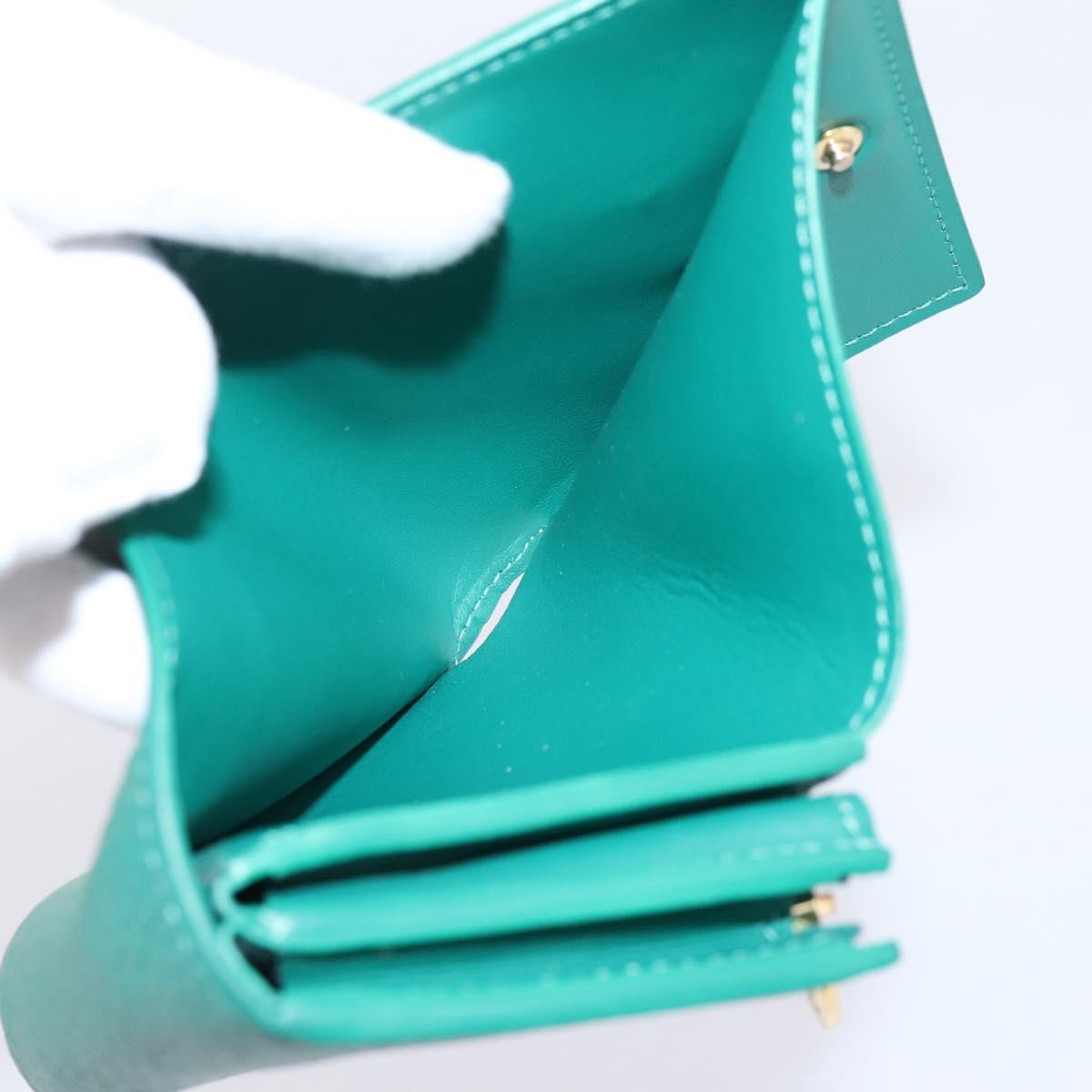 LOUIS VUITTON Portefeuille Capsine Wallet Leather Green M12407 LV Auth 206669V