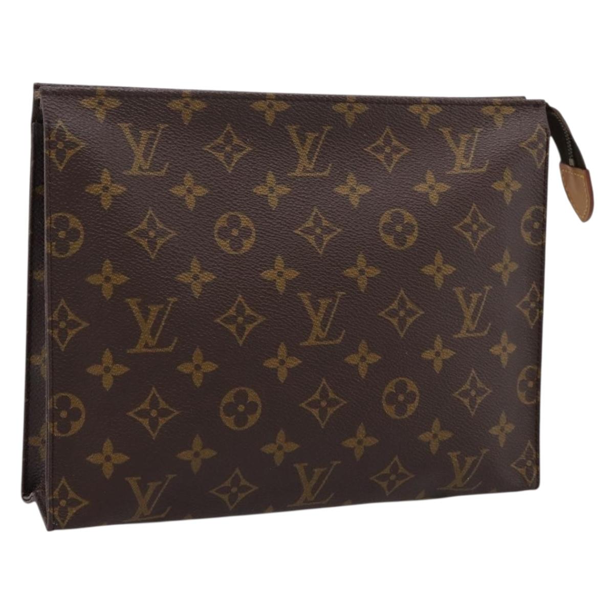 LOUIS VUITTON Monogram Poche Toilette 26 Pouch M47542 LV Auth 206675
