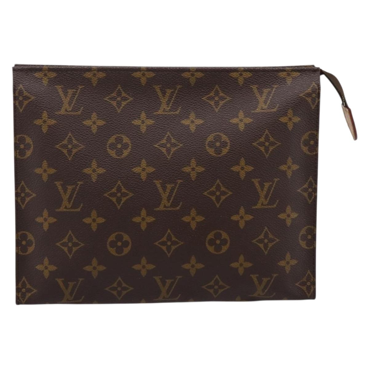 LOUIS VUITTON Monogram Poche Toilette 26 Pouch M47542 LV Auth 206675