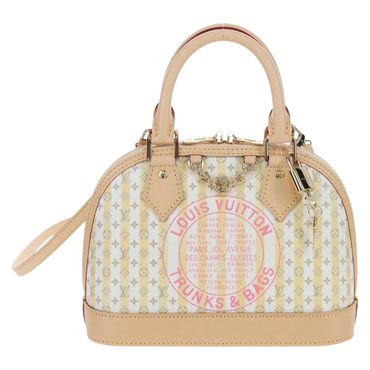 LOUIS VUITTON Monogram TRUNKS&BAGS Alma BB Bag Banana M28672 LV Auth 206676SM