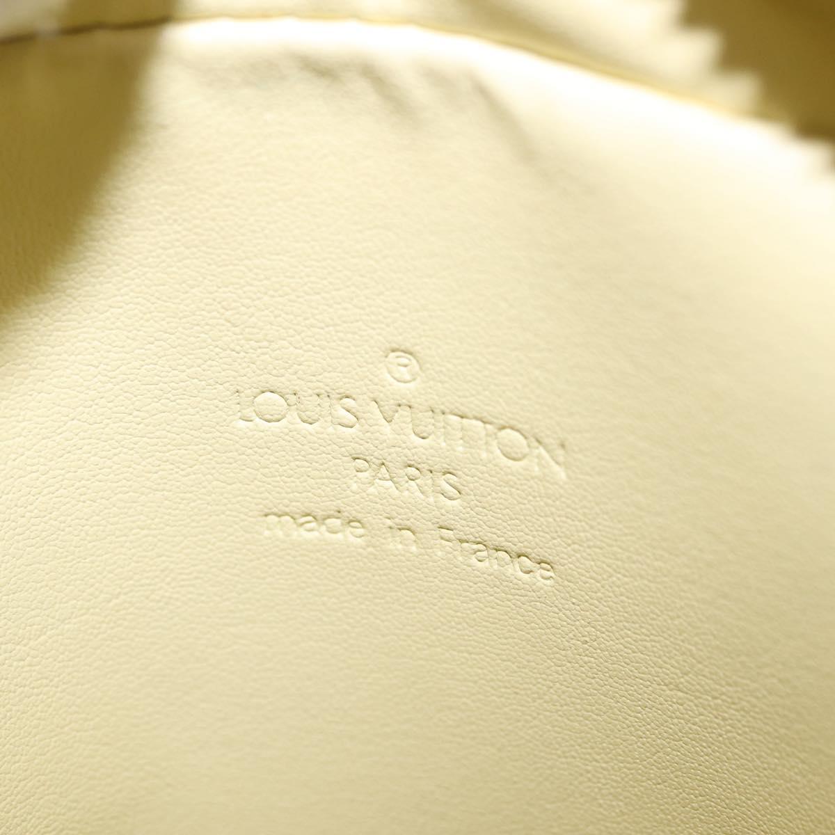 LOUIS VUITTON Monogram Vernis Wooster Bag Lime Yellow M91075 LV Auth 206679A
