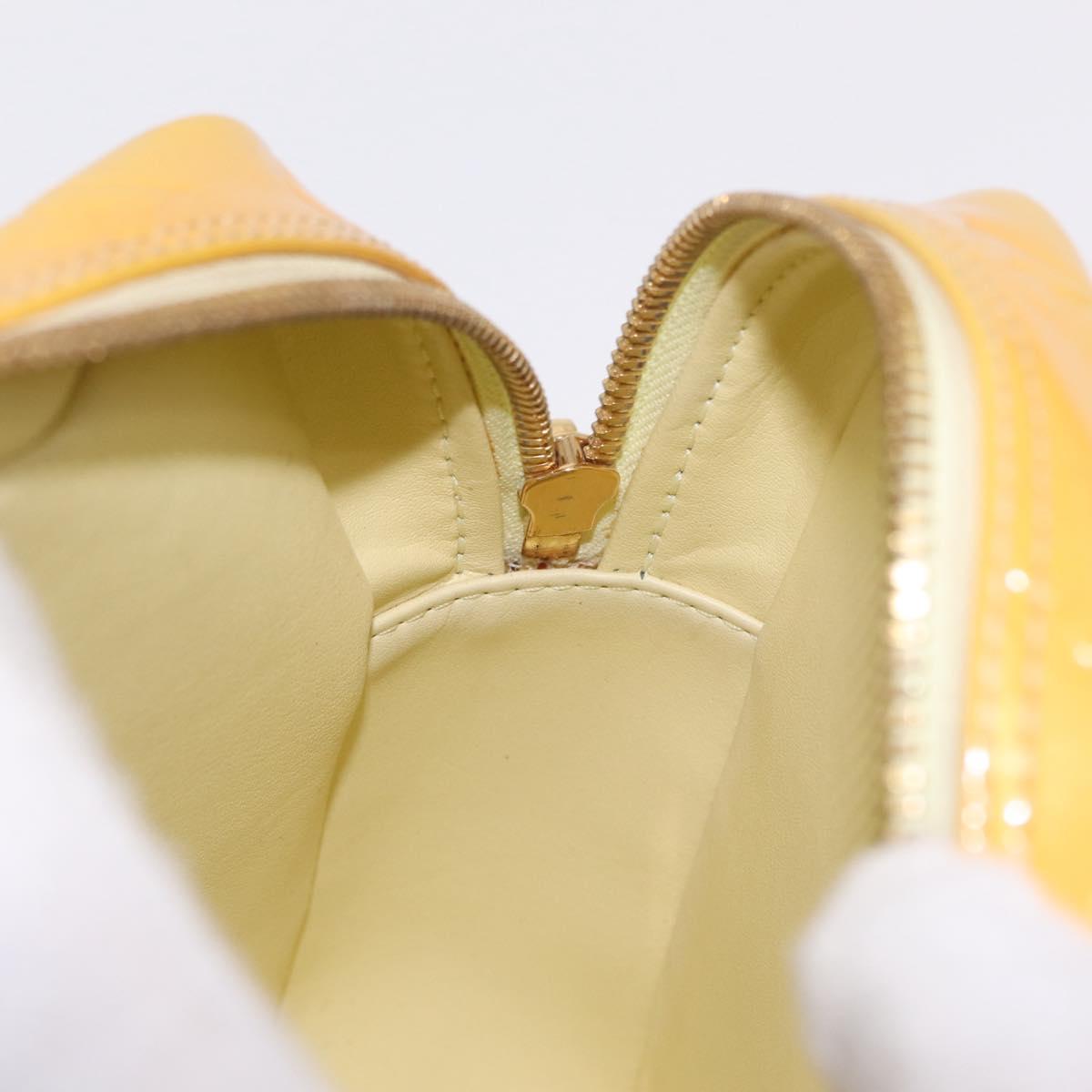 LOUIS VUITTON Monogram Vernis Wooster Bag Lime Yellow M91075 LV Auth 206679A