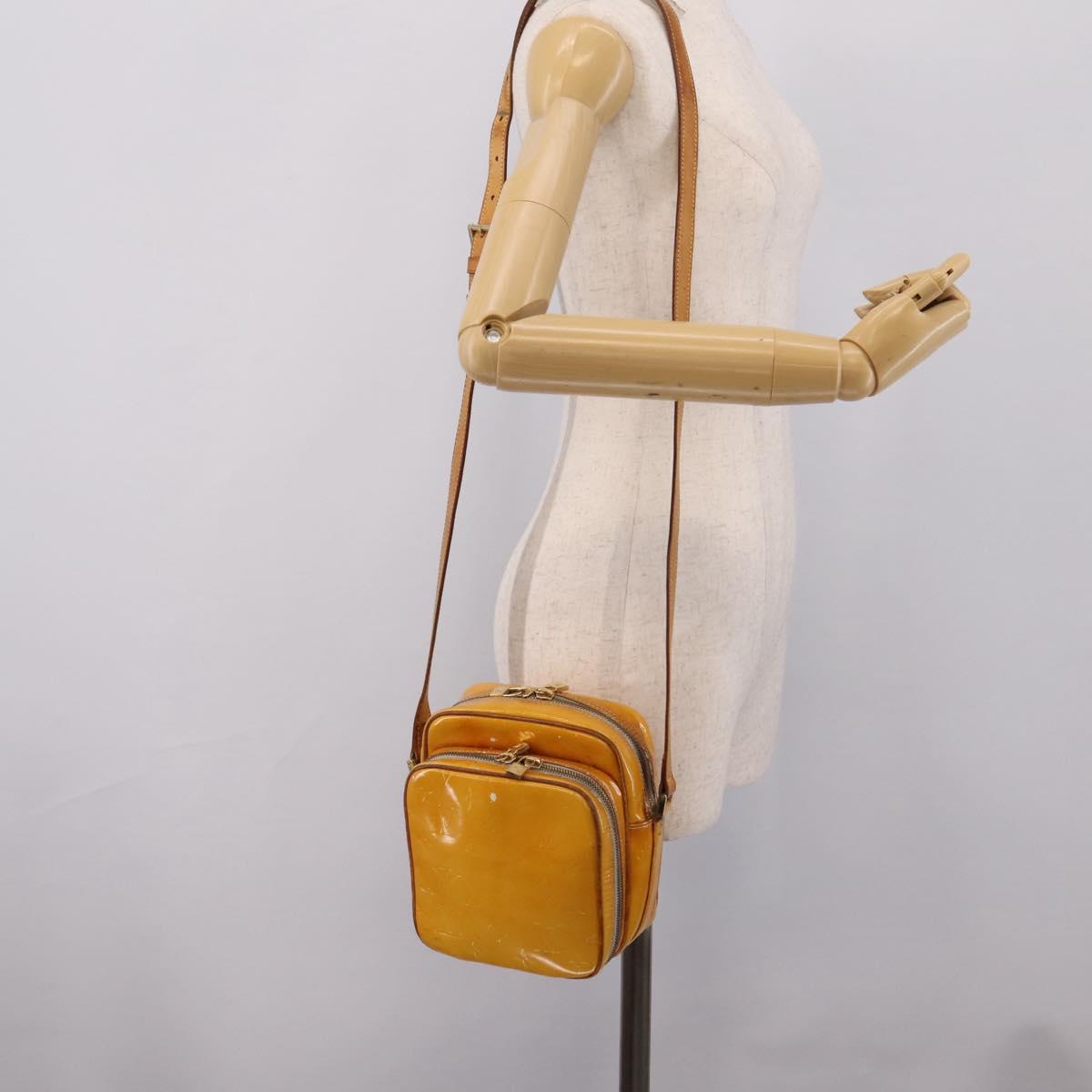 LOUIS VUITTON Monogram Vernis Wooster Shoulder Bag Gris M91036 LV Auth 206680