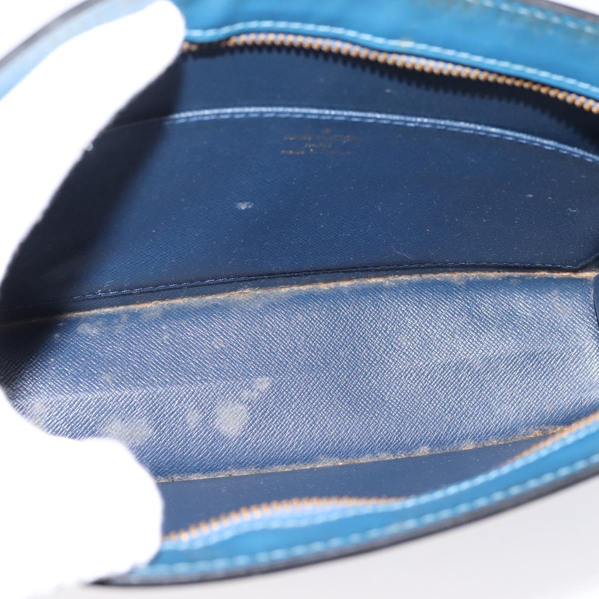 LOUIS VUITTON Epi Pochette Homme Clutch Bag Blue M52522 LV Auth 206686