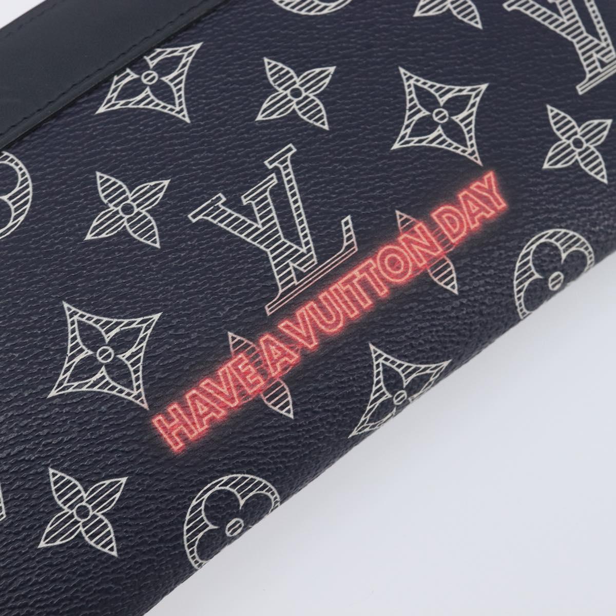 LOUIS VUITTON Monogram Neon Color Pochette Apollo PM Navy M62898 LV Auth 206698A