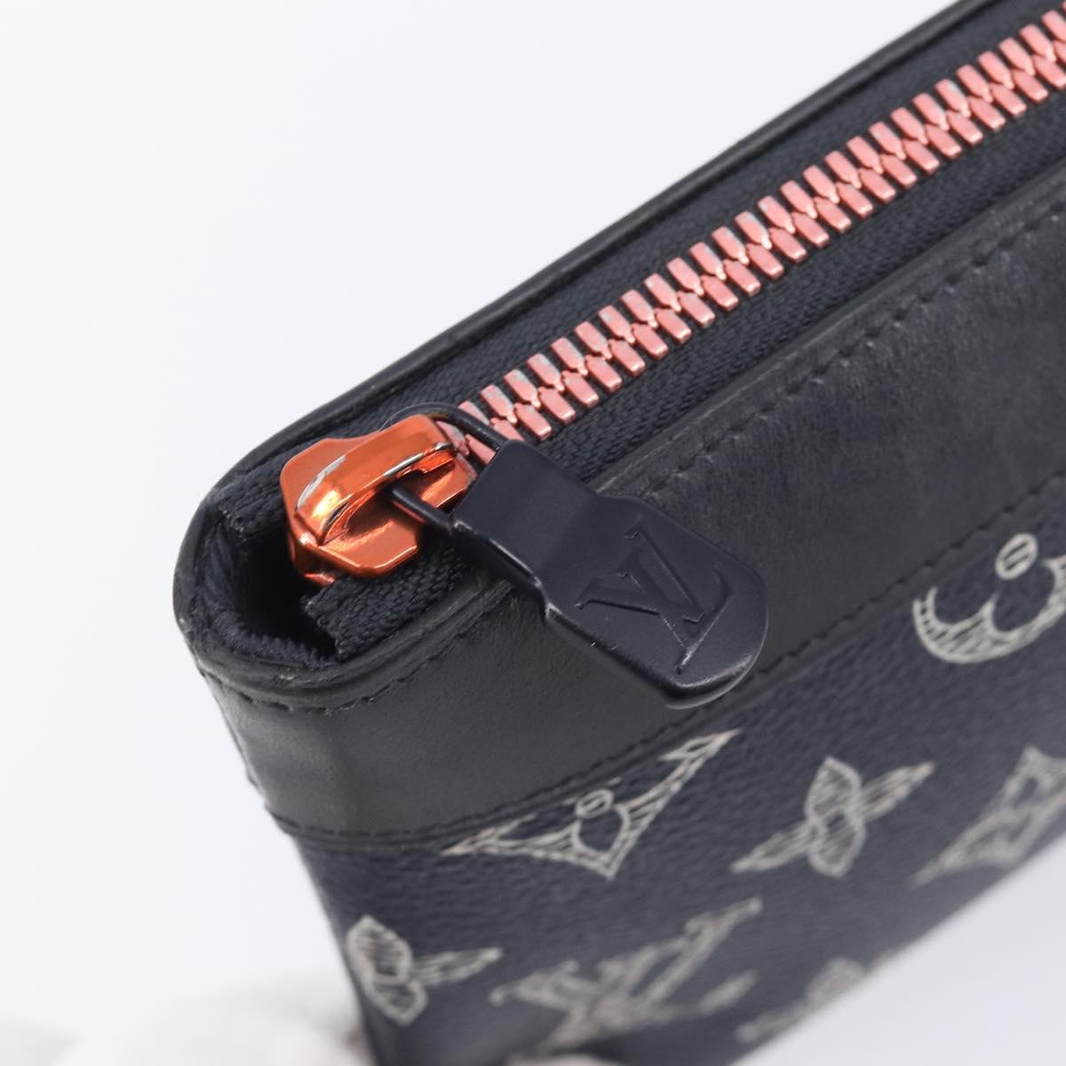 LOUIS VUITTON Monogram Neon Color Pochette Apollo PM Navy M62898 LV Auth 206698A