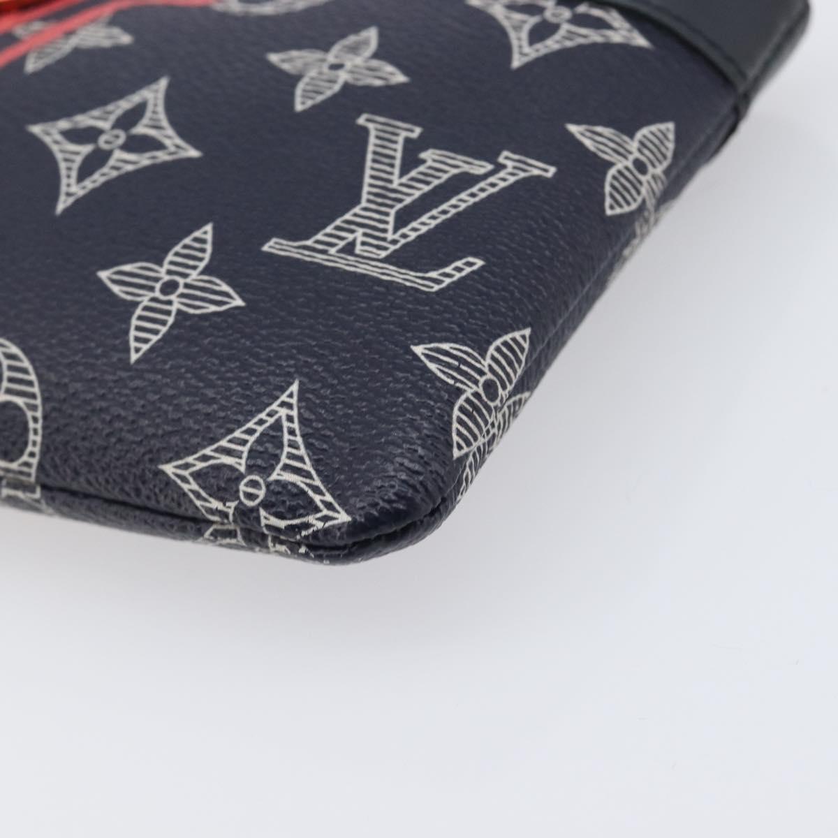 LOUIS VUITTON Monogram Neon Color Pochette Apollo PM Navy M62898 LV Auth 206698A