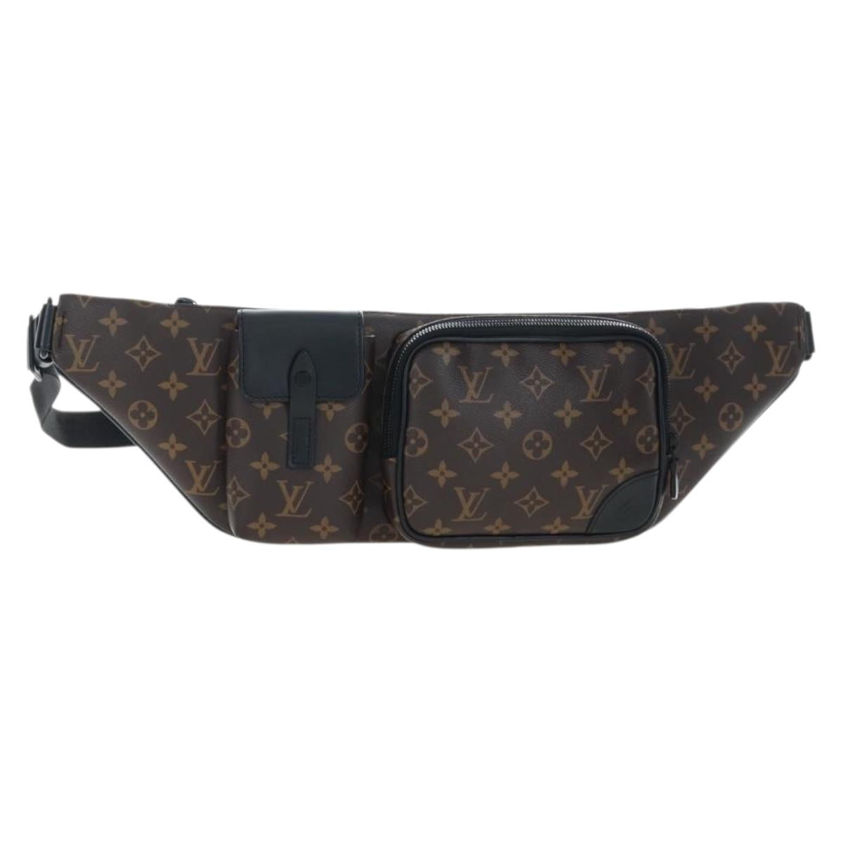 LOUIS VUITTON Monogram Macassar Christopher Bum Bag M45337 LV Auth 206714V
