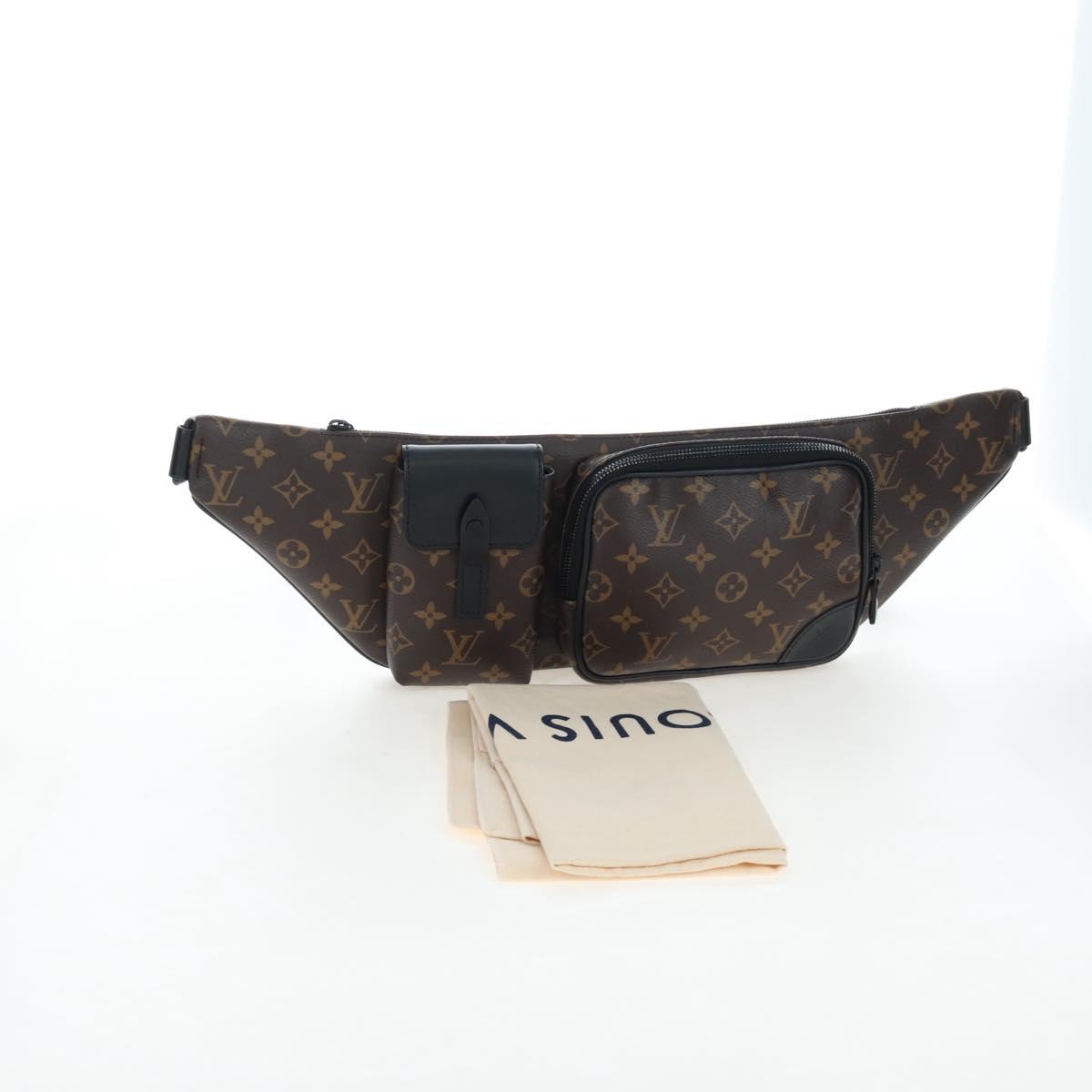 LOUIS VUITTON Monogram Macassar Christopher Bum Bag M45337 LV Auth 206714V