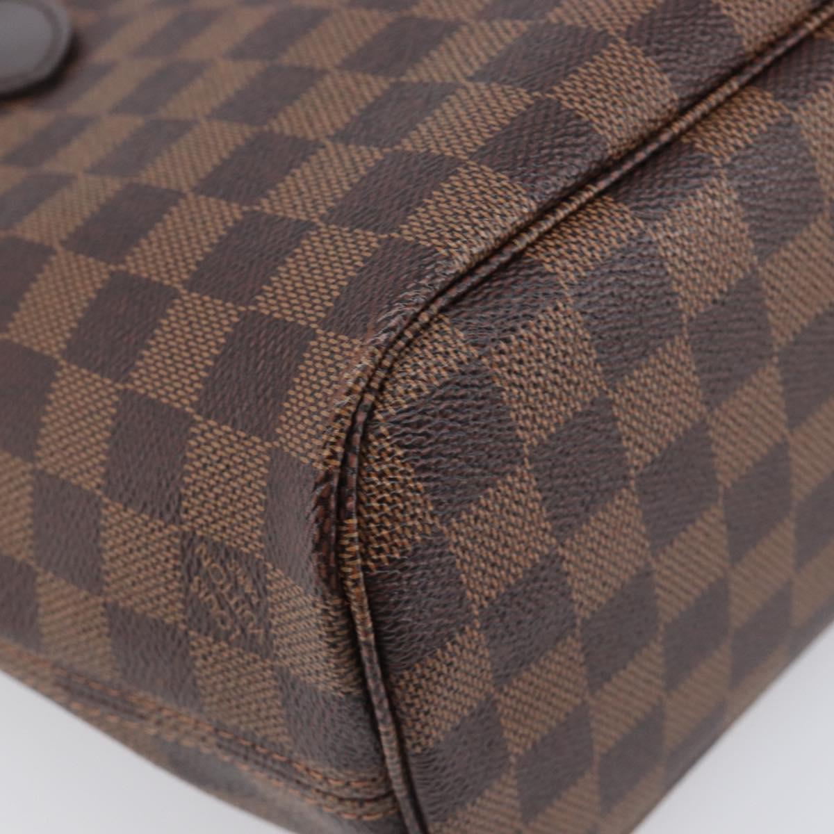 LOUIS VUITTON Damier Ebene Neverfull PM Tote Bag N51109 LV Auth 206715V