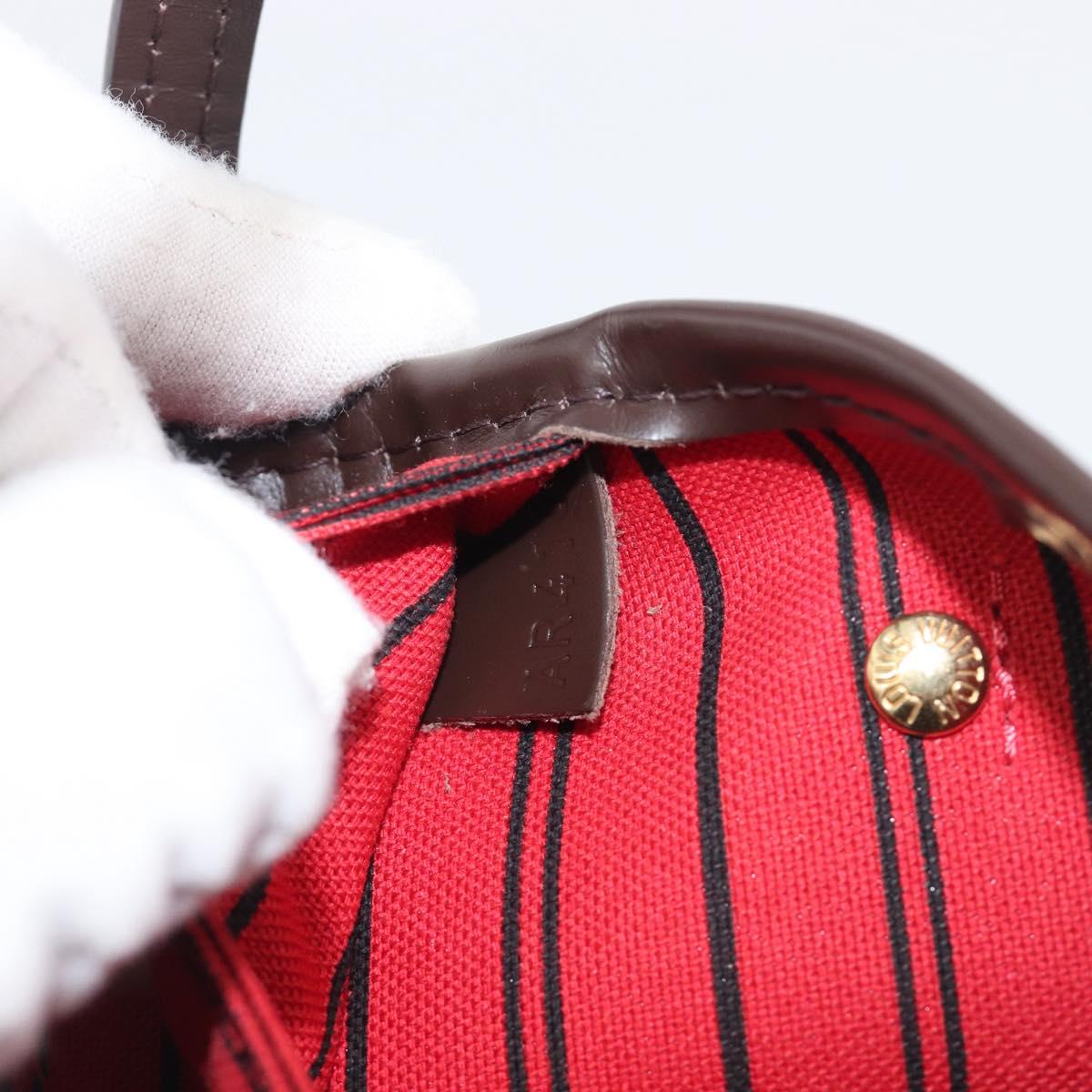 LOUIS VUITTON Damier Ebene Neverfull PM Tote Bag N51109 LV Auth 206715V