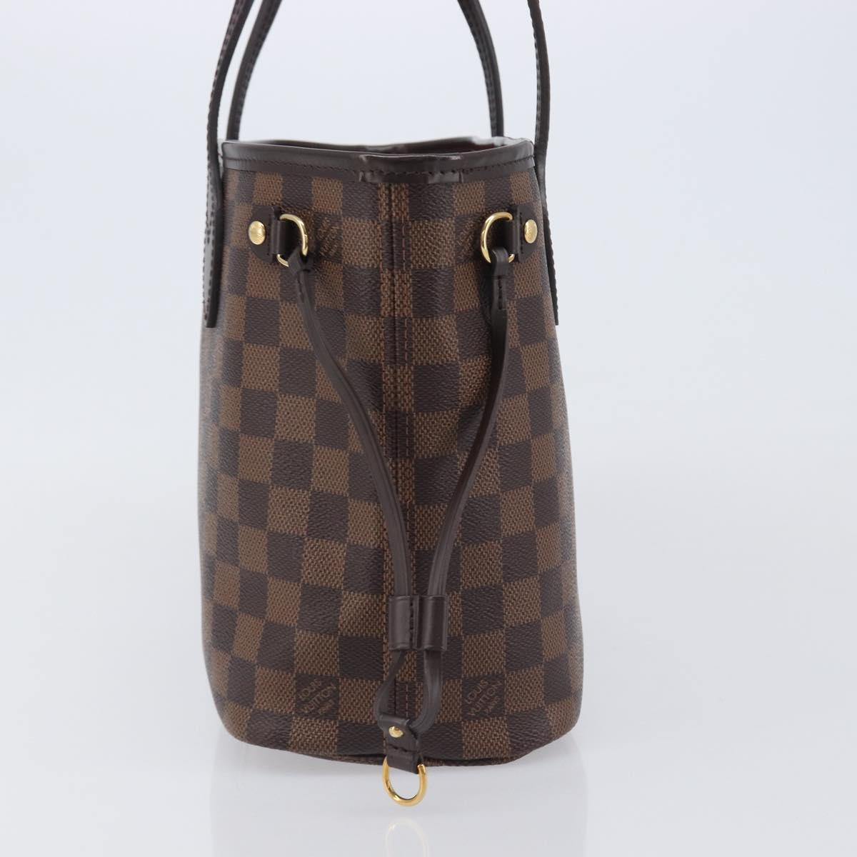 LOUIS VUITTON Damier Ebene Neverfull PM Tote Bag N51109 LV Auth 206715V