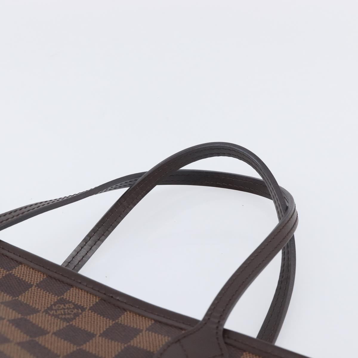 LOUIS VUITTON Damier Ebene Neverfull PM Tote Bag N51109 LV Auth 206715V