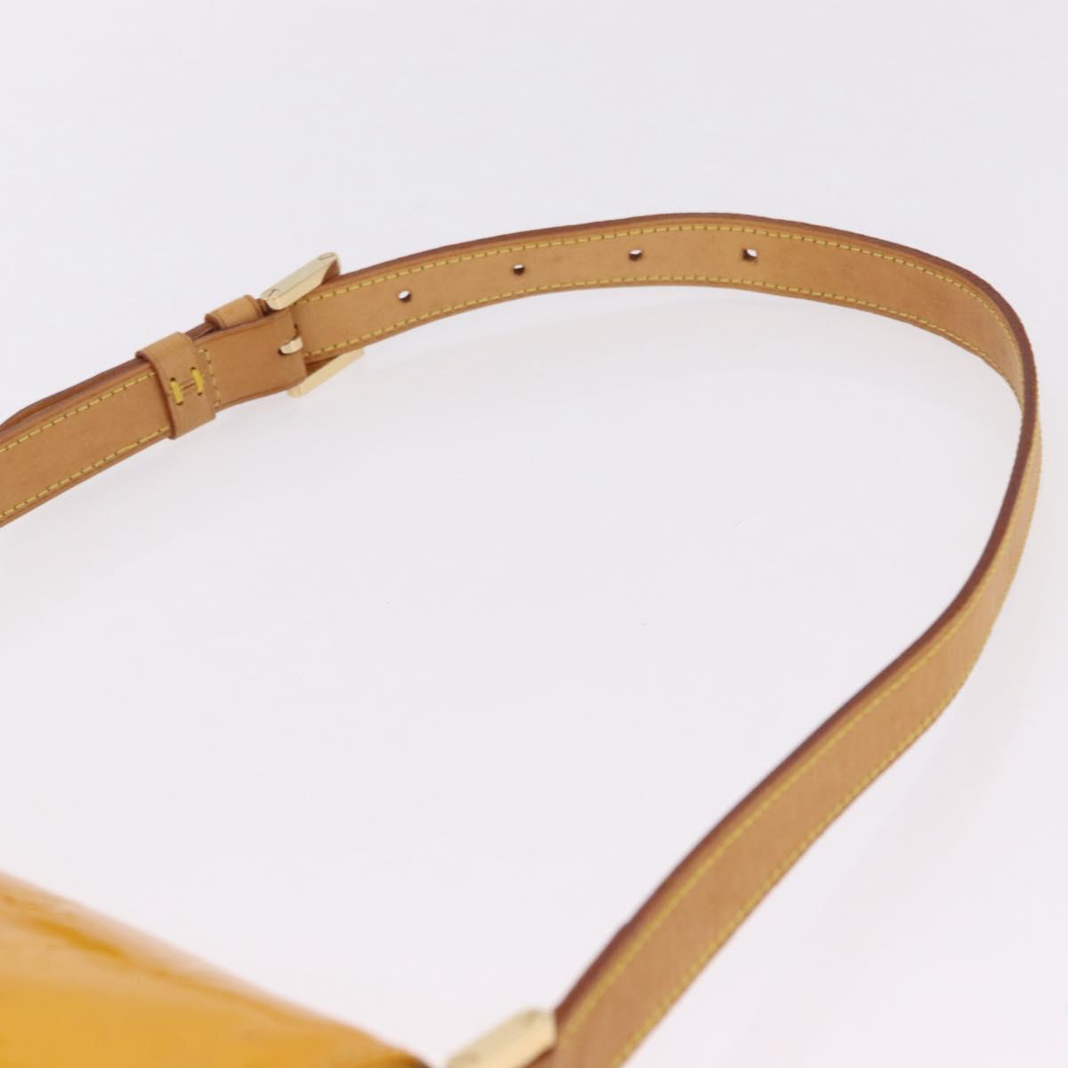 LOUIS VUITTON Monogram Vernis Thompson Street Bag Jaune M91123 LV Auth 206716