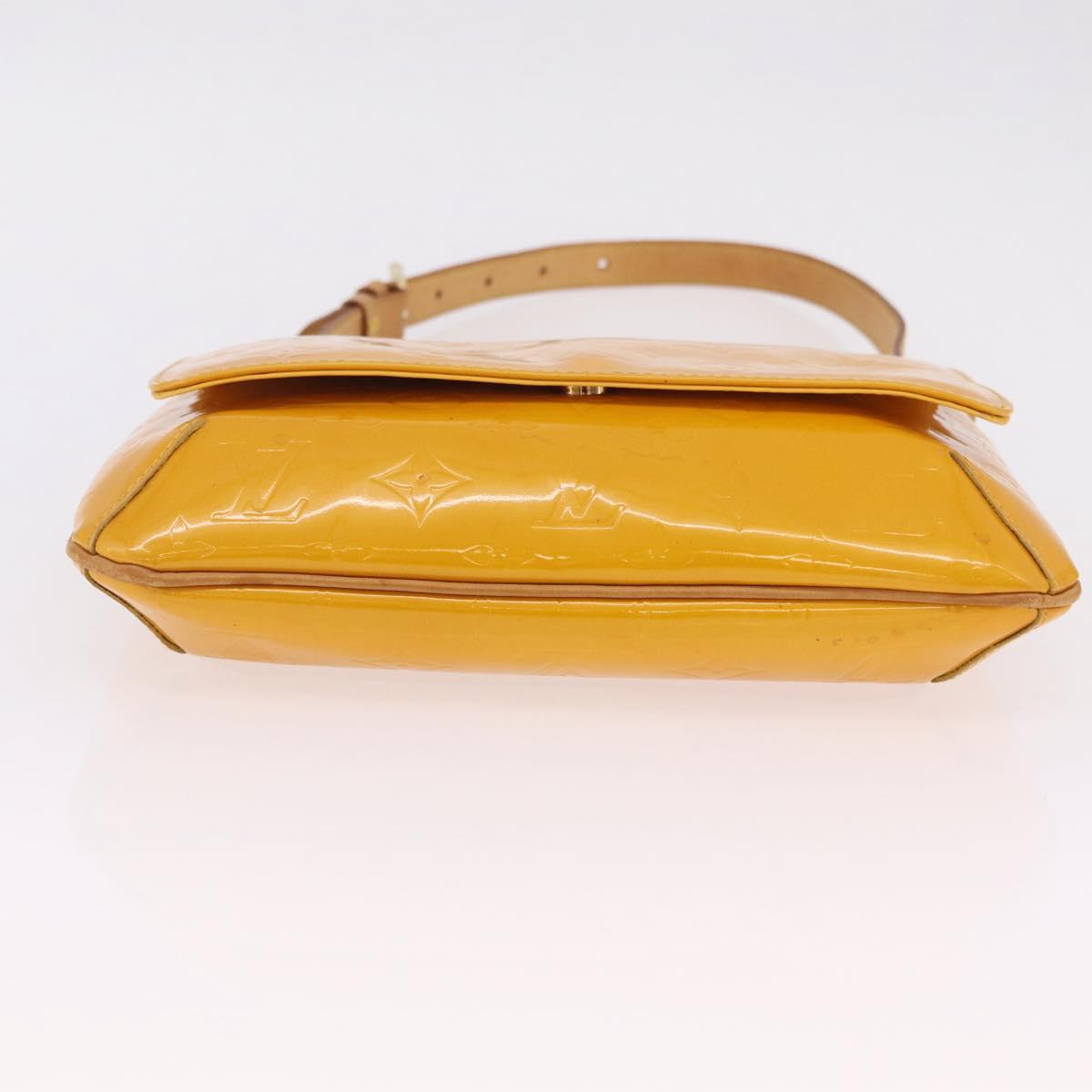 LOUIS VUITTON Monogram Vernis Thompson Street Bag Jaune M91123 LV Auth 206716