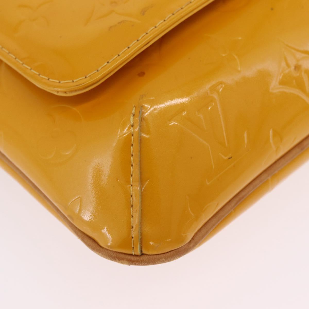 LOUIS VUITTON Monogram Vernis Thompson Street Bag Jaune M91123 LV Auth 206716