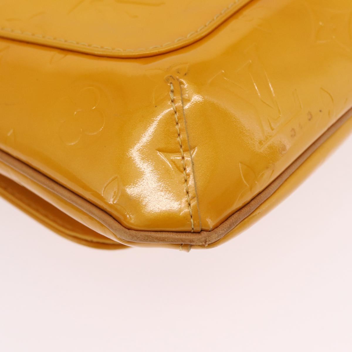 LOUIS VUITTON Monogram Vernis Thompson Street Bag Jaune M91123 LV Auth 206716