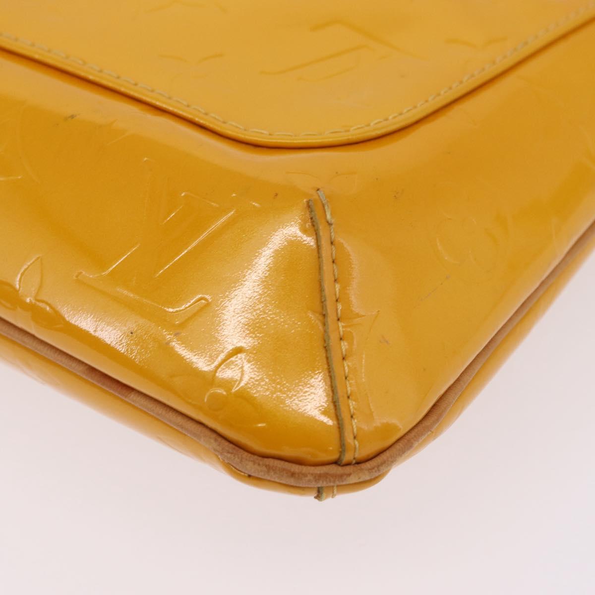 LOUIS VUITTON Monogram Vernis Thompson Street Bag Jaune M91123 LV Auth 206716