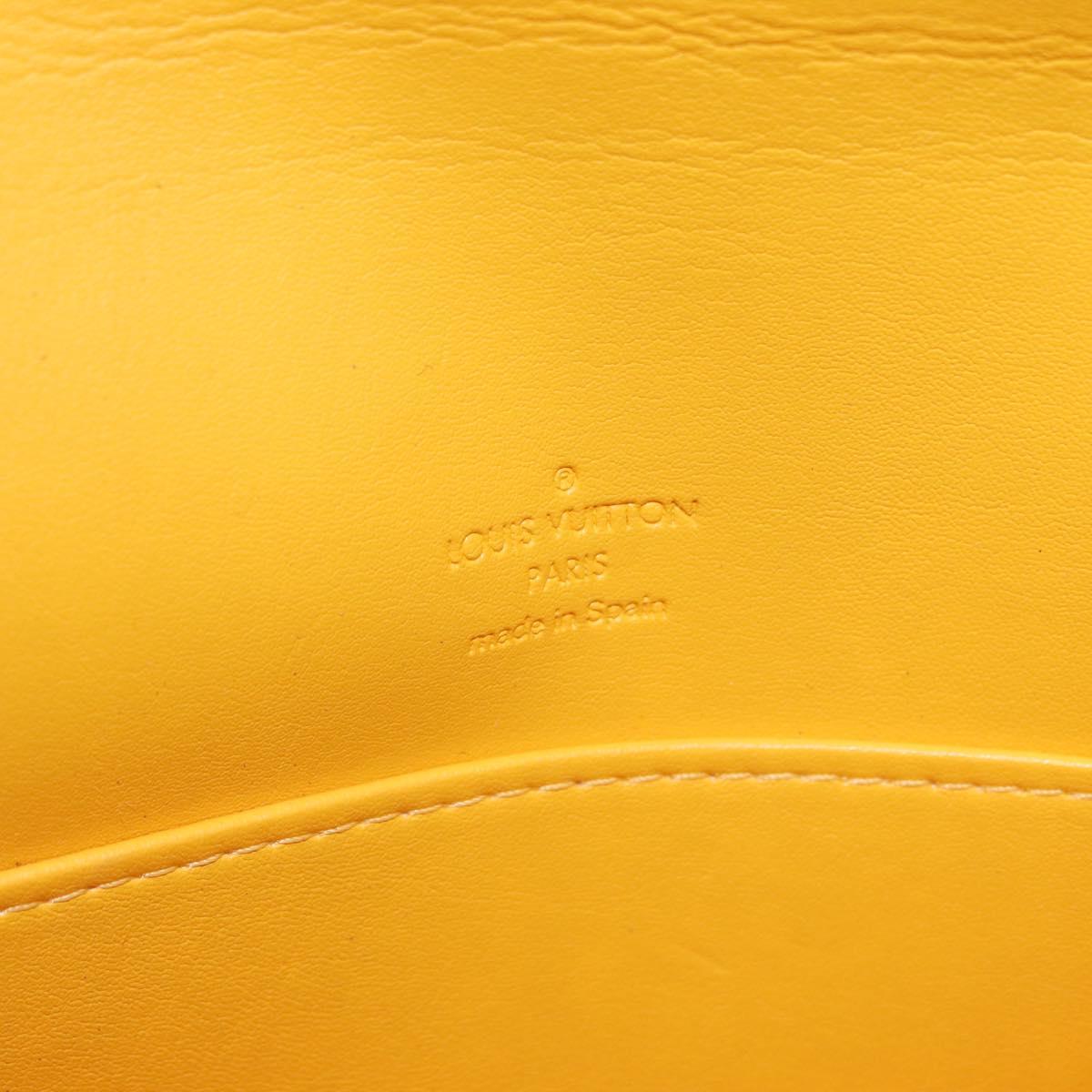 LOUIS VUITTON Monogram Vernis Thompson Street Bag Jaune M91123 LV Auth 206716
