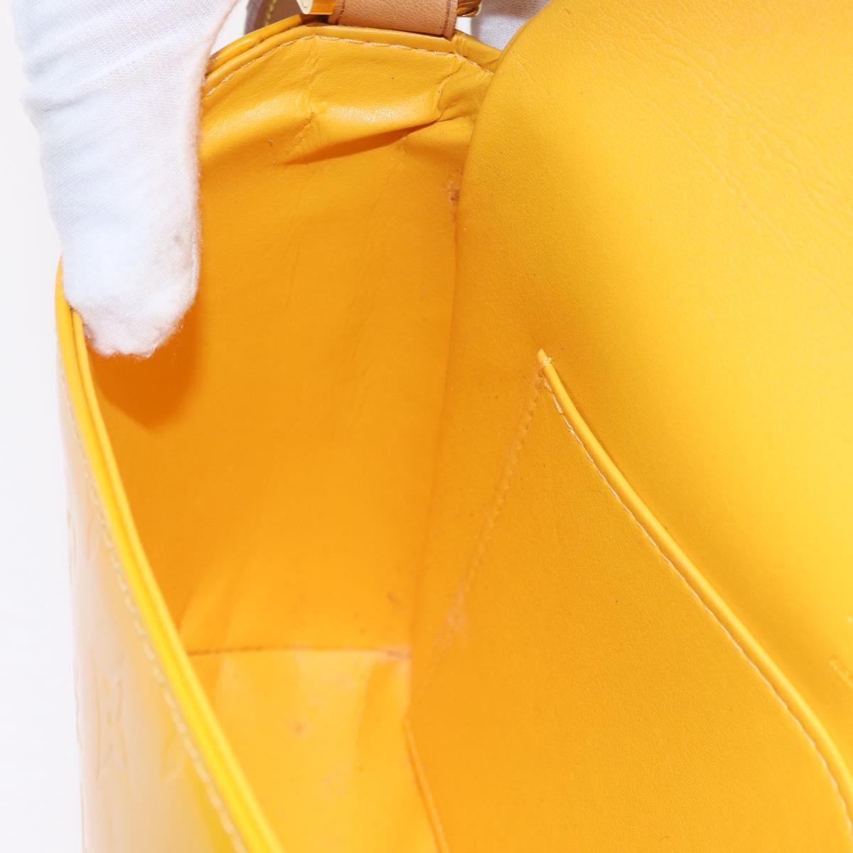 LOUIS VUITTON Monogram Vernis Thompson Street Bag Jaune M91123 LV Auth 206716