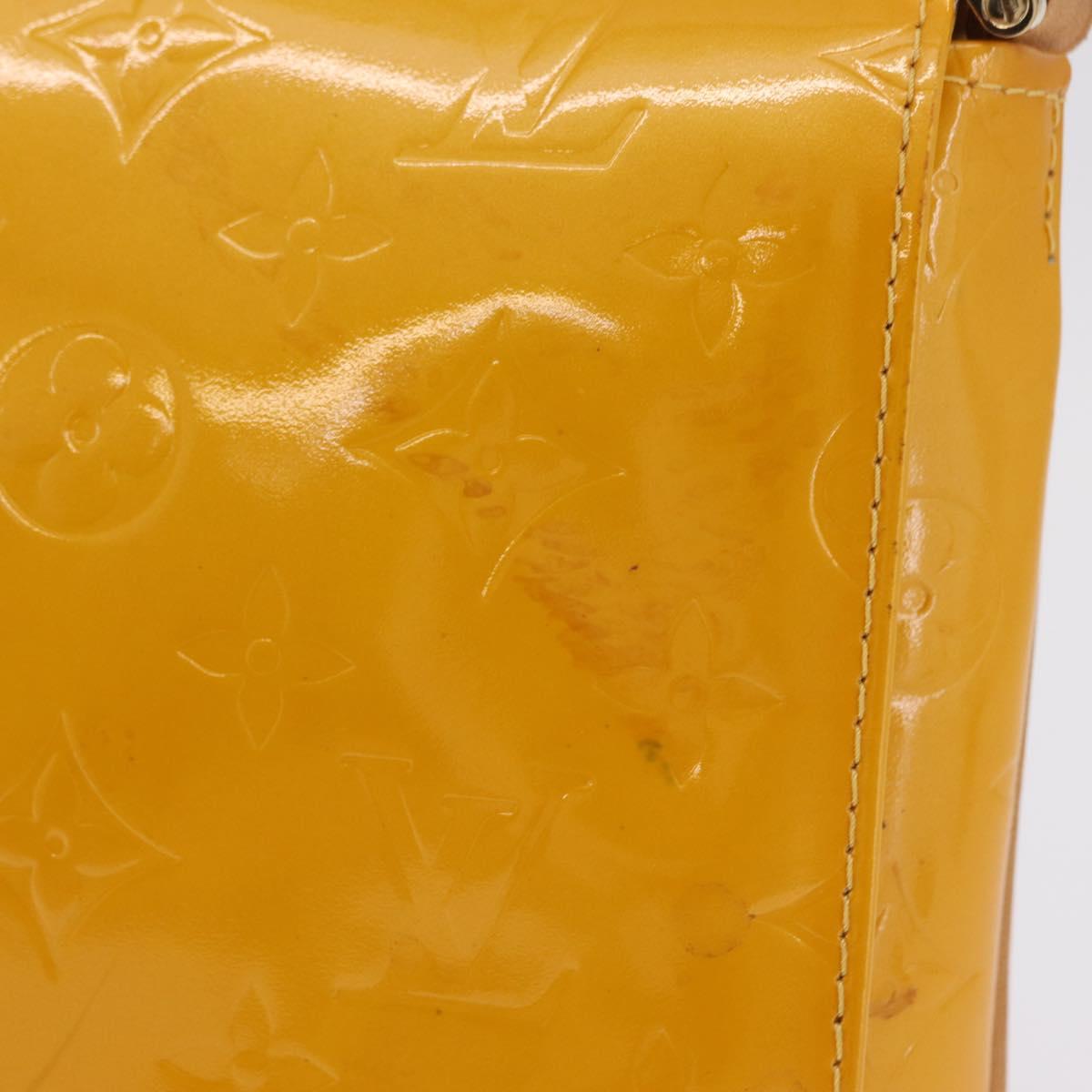 LOUIS VUITTON Monogram Vernis Thompson Street Bag Jaune M91123 LV Auth 206716