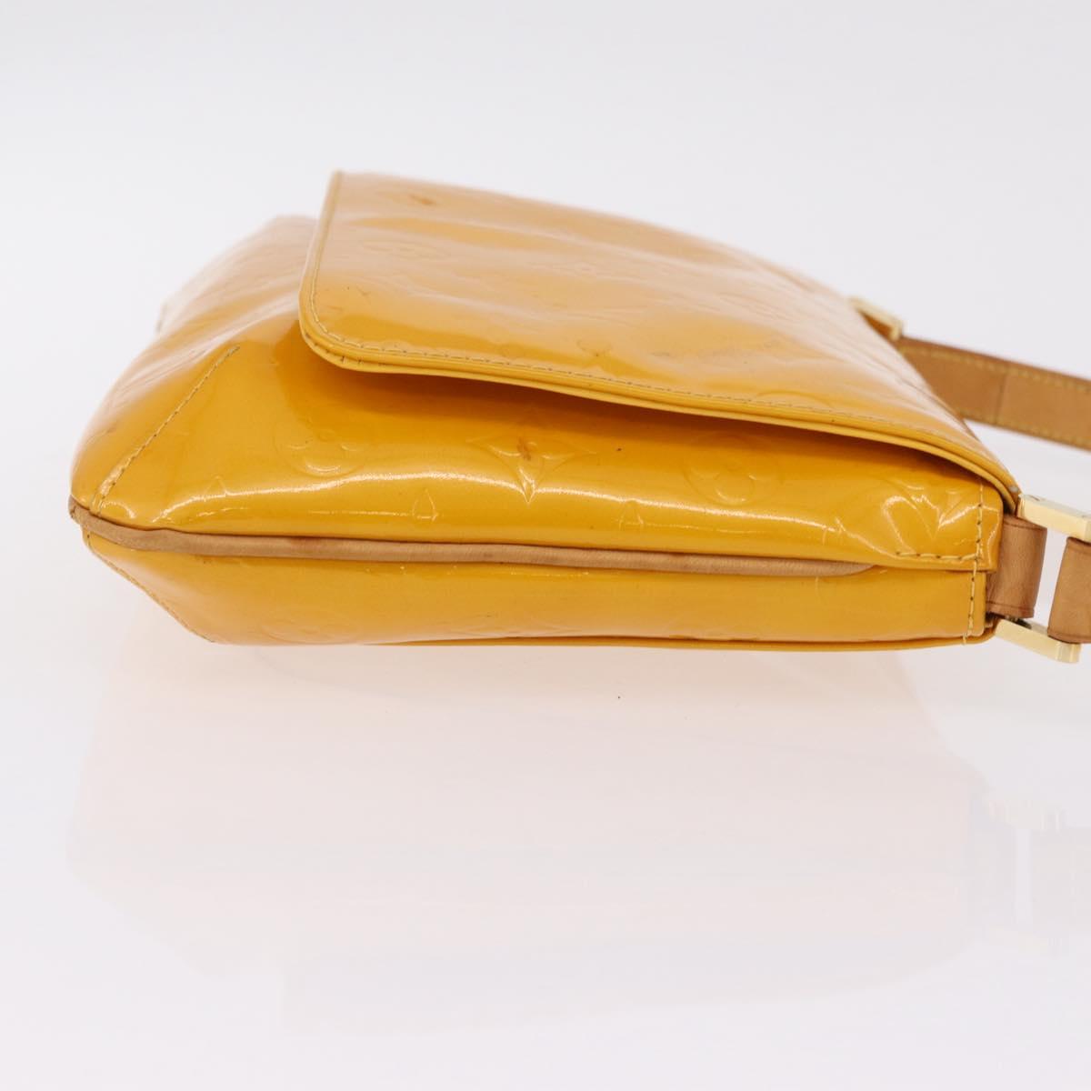LOUIS VUITTON Monogram Vernis Thompson Street Bag Jaune M91123 LV Auth 206716