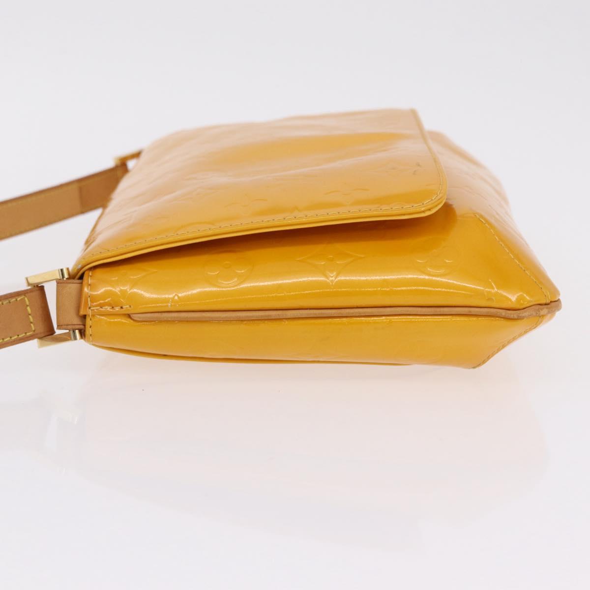 LOUIS VUITTON Monogram Vernis Thompson Street Bag Jaune M91123 LV Auth 206716