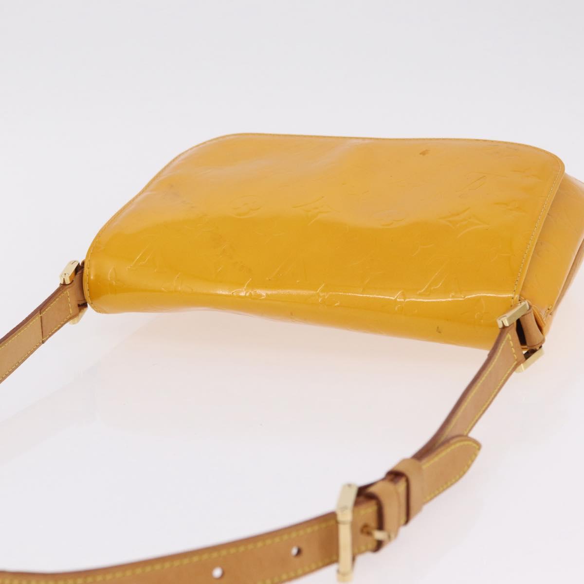 LOUIS VUITTON Monogram Vernis Thompson Street Bag Jaune M91123 LV Auth 206716