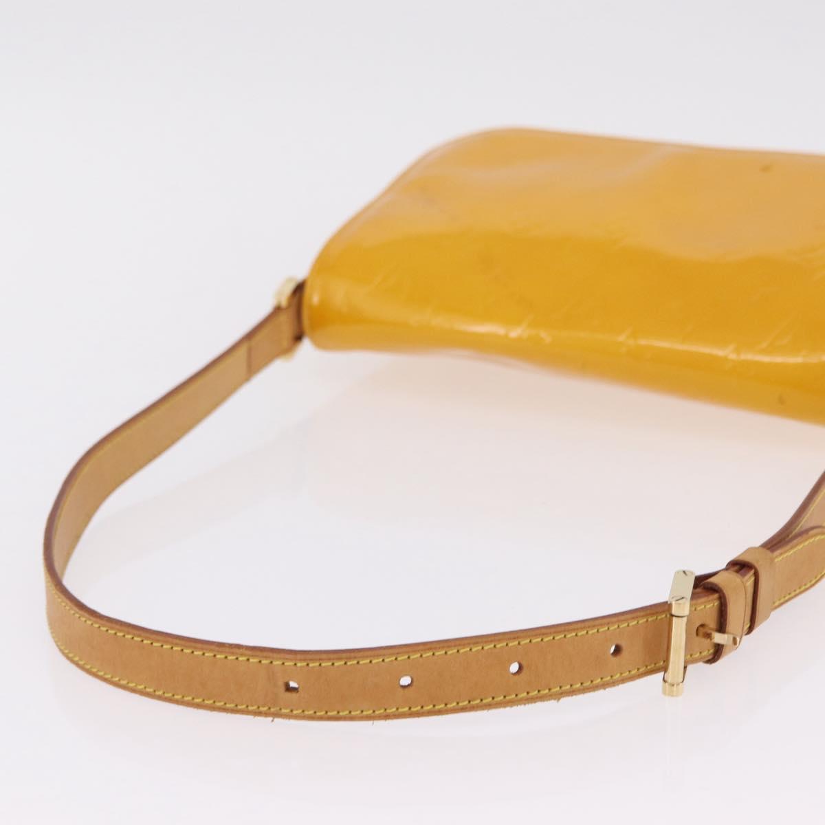 LOUIS VUITTON Monogram Vernis Thompson Street Bag Jaune M91123 LV Auth 206716